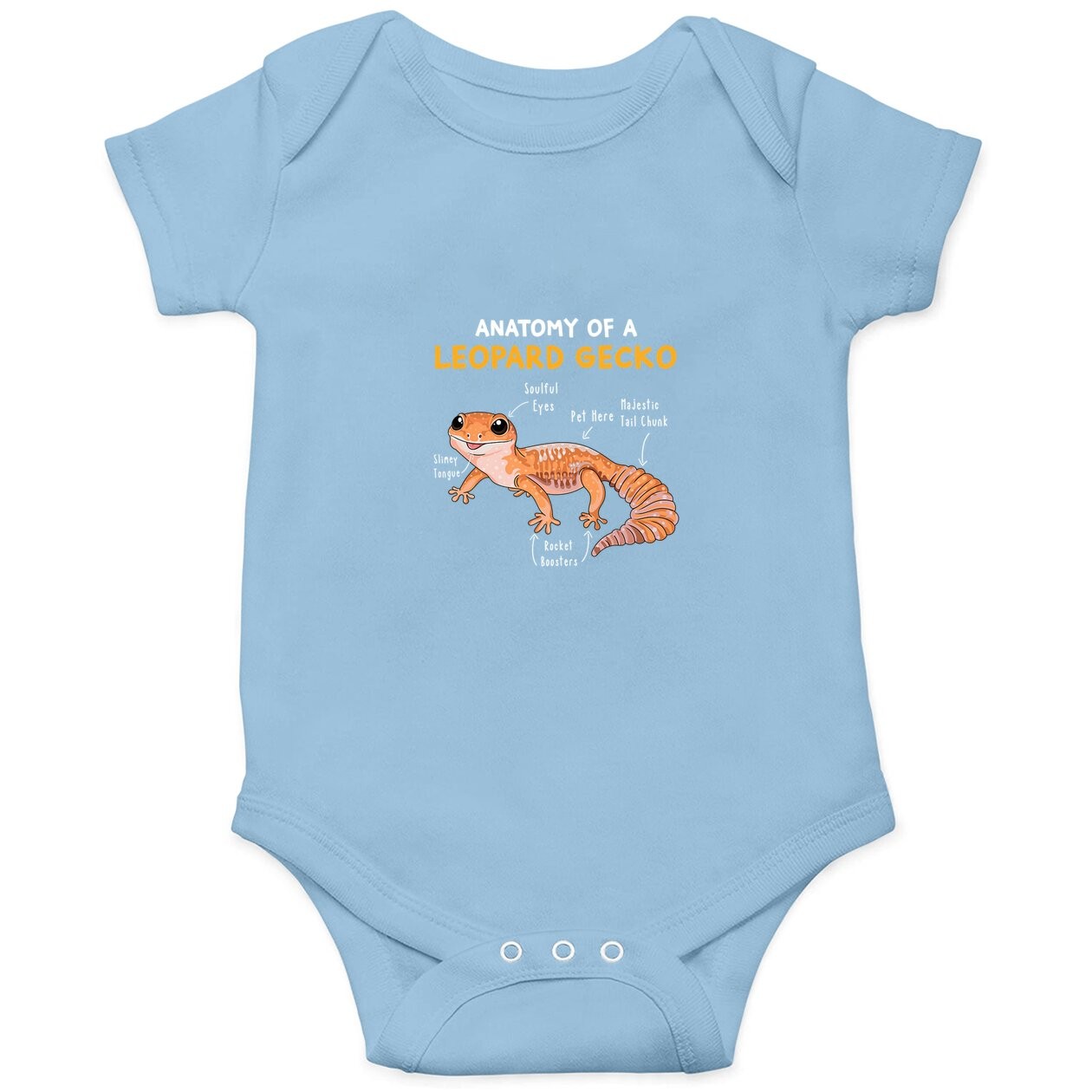 The Anatomy Of A Leopard Gecko Mom Reptile Dad Baby Bodysuit