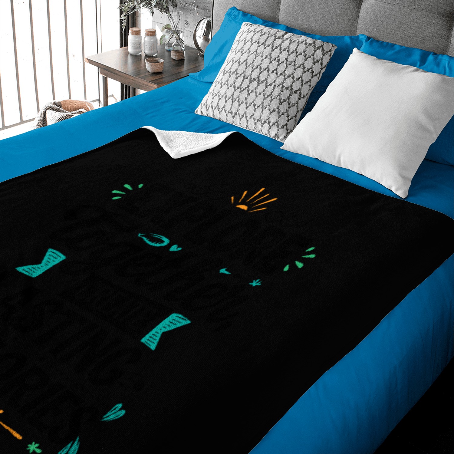 Explore Together adevnture travel quote text art Baby Blankets