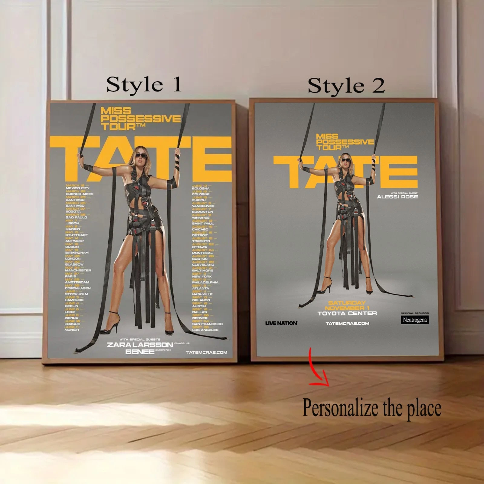 Tate McRae Miss Possessive Tour Dates 2025 Poster