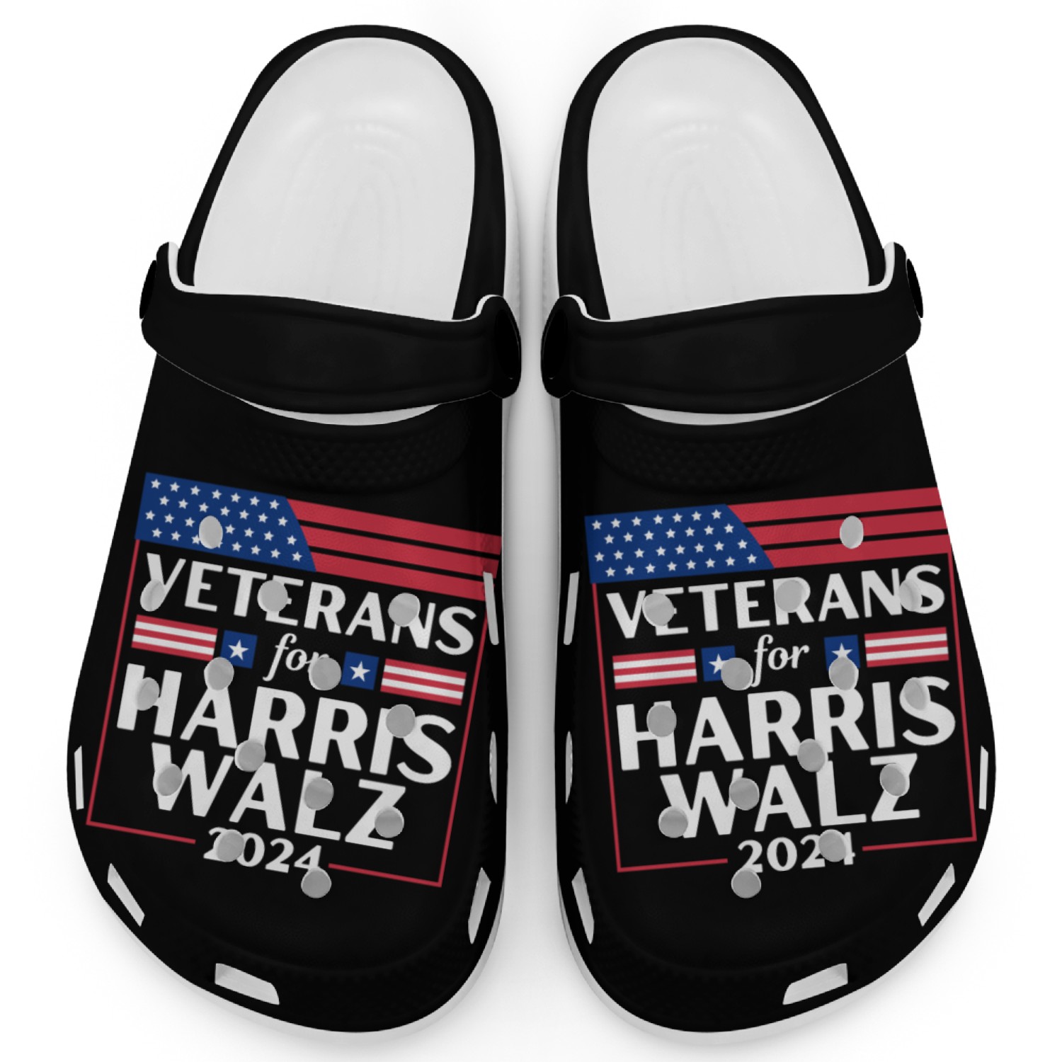 Veterans For Harris Walz 2024 Clogs