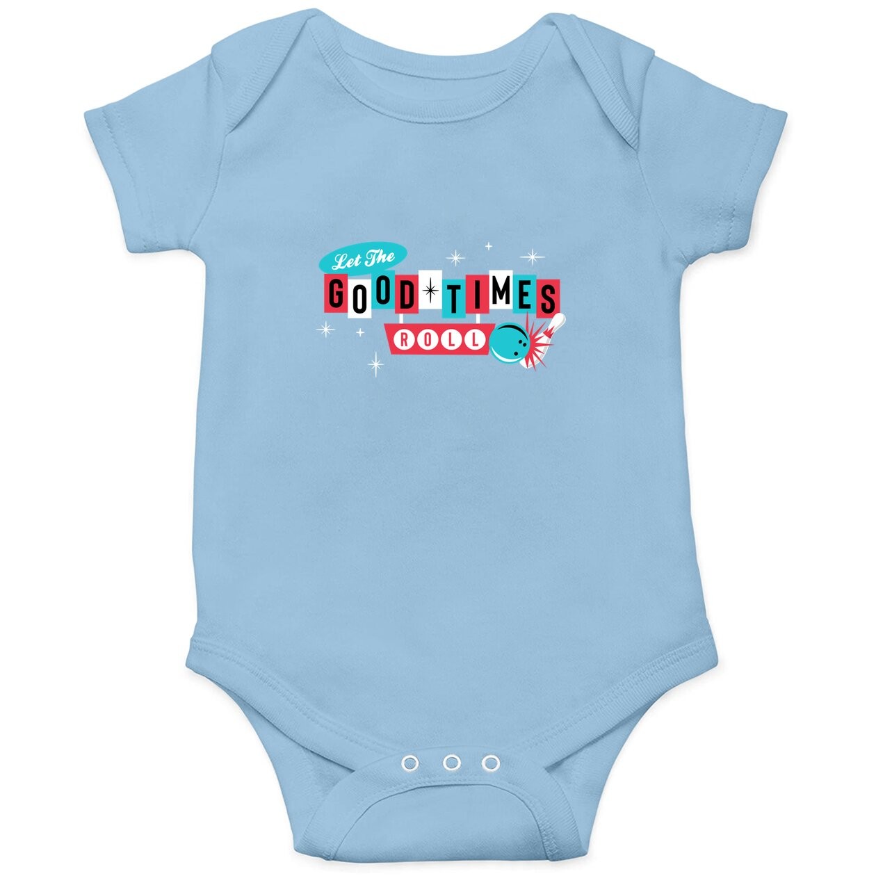 Retro Vintage 50's 60's Bowling - Let The Good Times Roll Baby Bodysuit