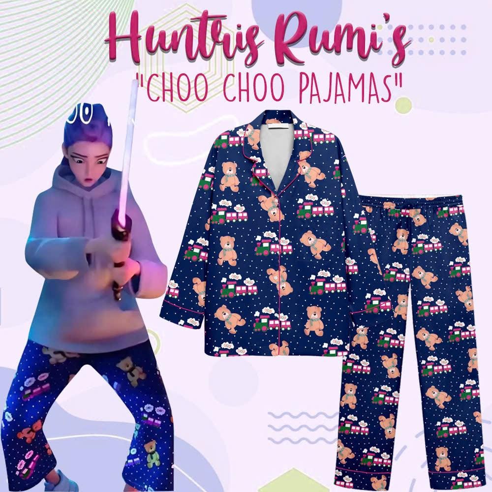 Kpop Demon Hunters Rumi Choo Choo Pajamas Set, Rumi Kpop Demon Hunters Sleepwear, Rumi Pjs, Gift For Kpop Kdrama Lovers, Huntrix fans