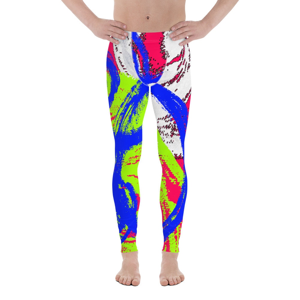 Patterned Leggings | Mens Leggings | Yoga Pants | Summer Beach Leggings | Sports Leggings