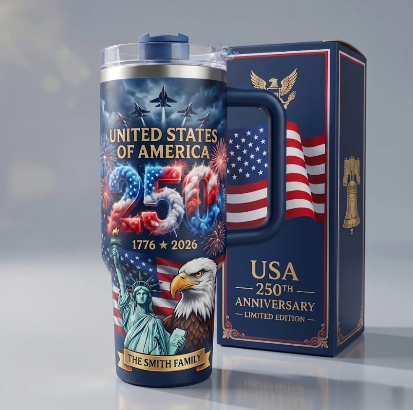 Personalized America 250th Anniversary Limited Edition Tumbler, 4th of July Tumbler