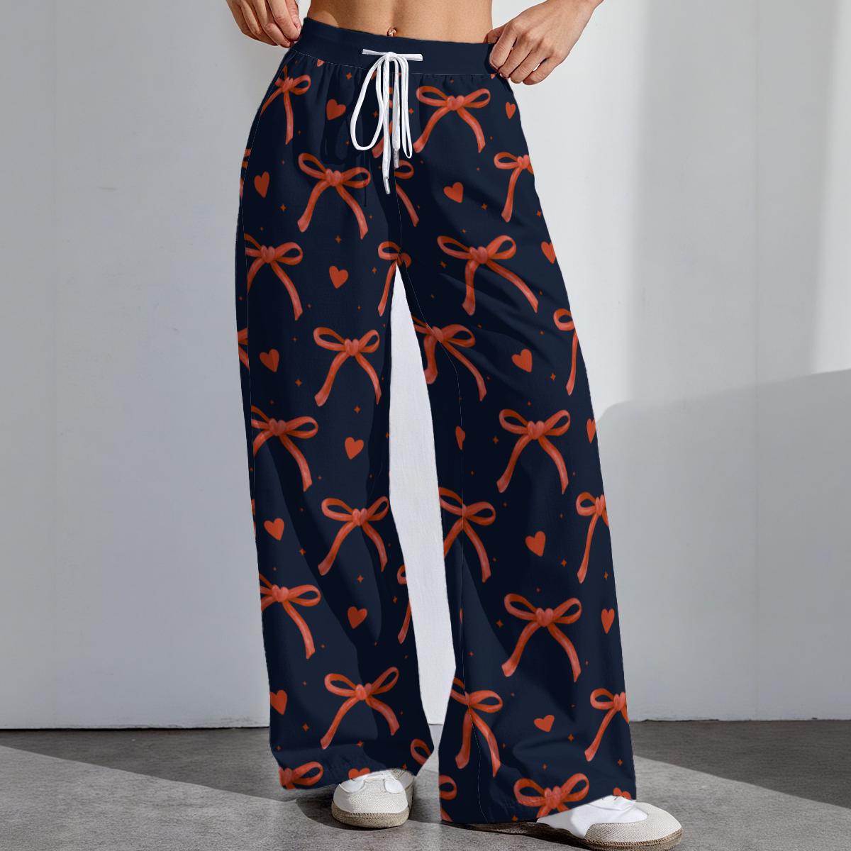 Chicago Football Stretch Pants, Women's Game Day Leggings, Tailgate Outfit, Cute Football Trousers