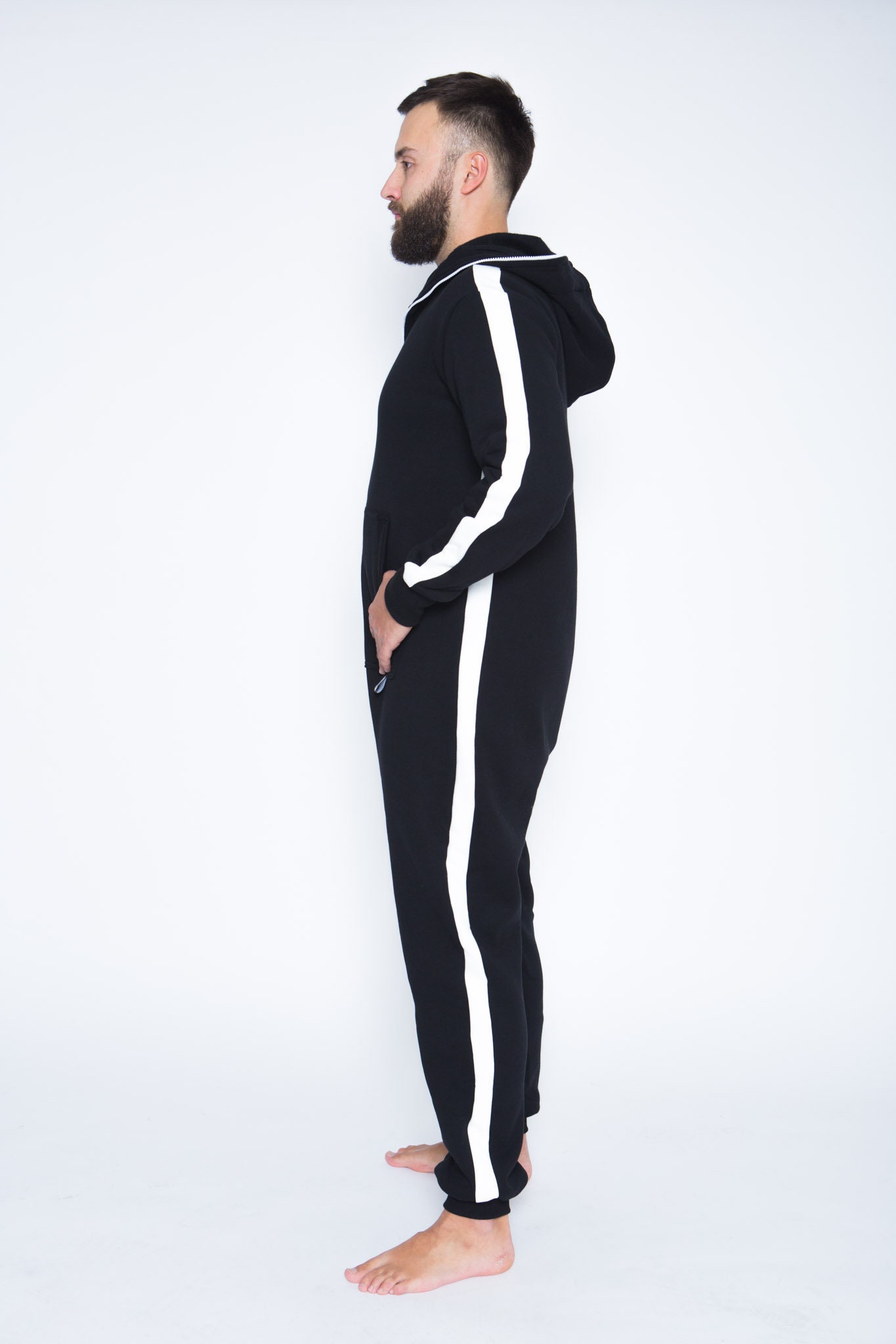Adult overall, Men's Hooded Jumpsuit | Christmas Pajama Outfits | Family Matching Pajamas