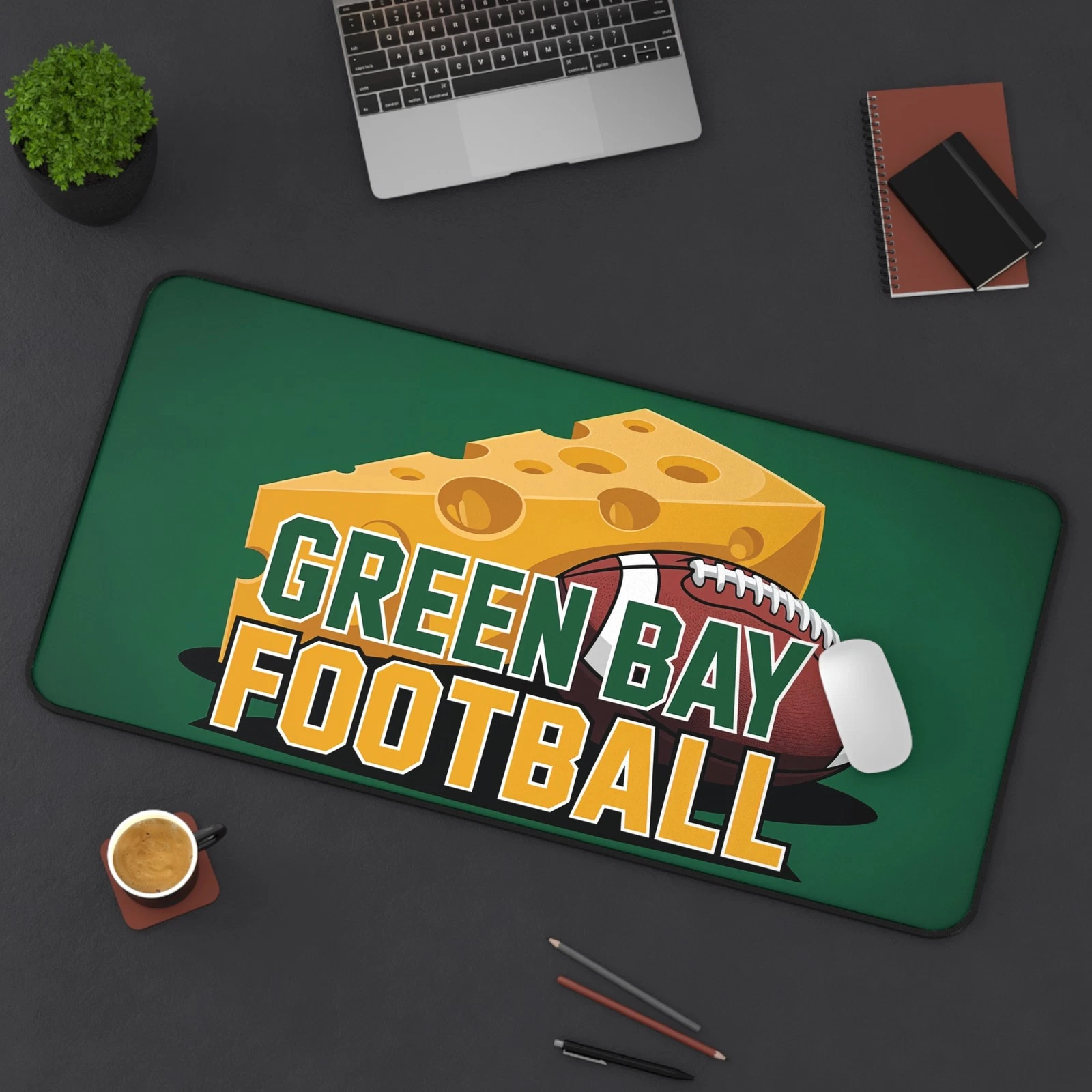 Green Bay Football High Definition Print Non Slip Desk Mat Office Home