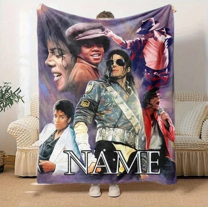 Personalized Michael Jackson Fleece Blanket