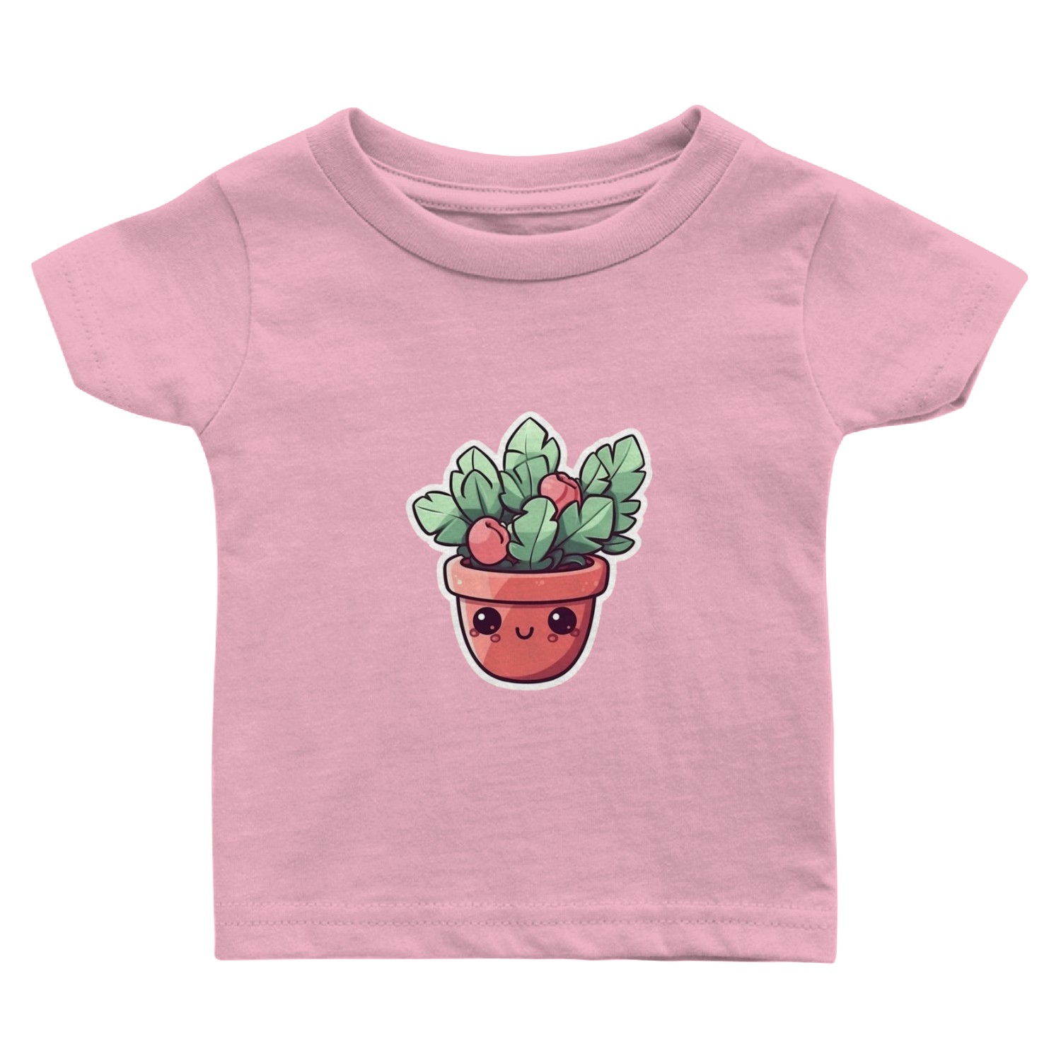 Cute Cartoon potted plant Baby T Shirts
