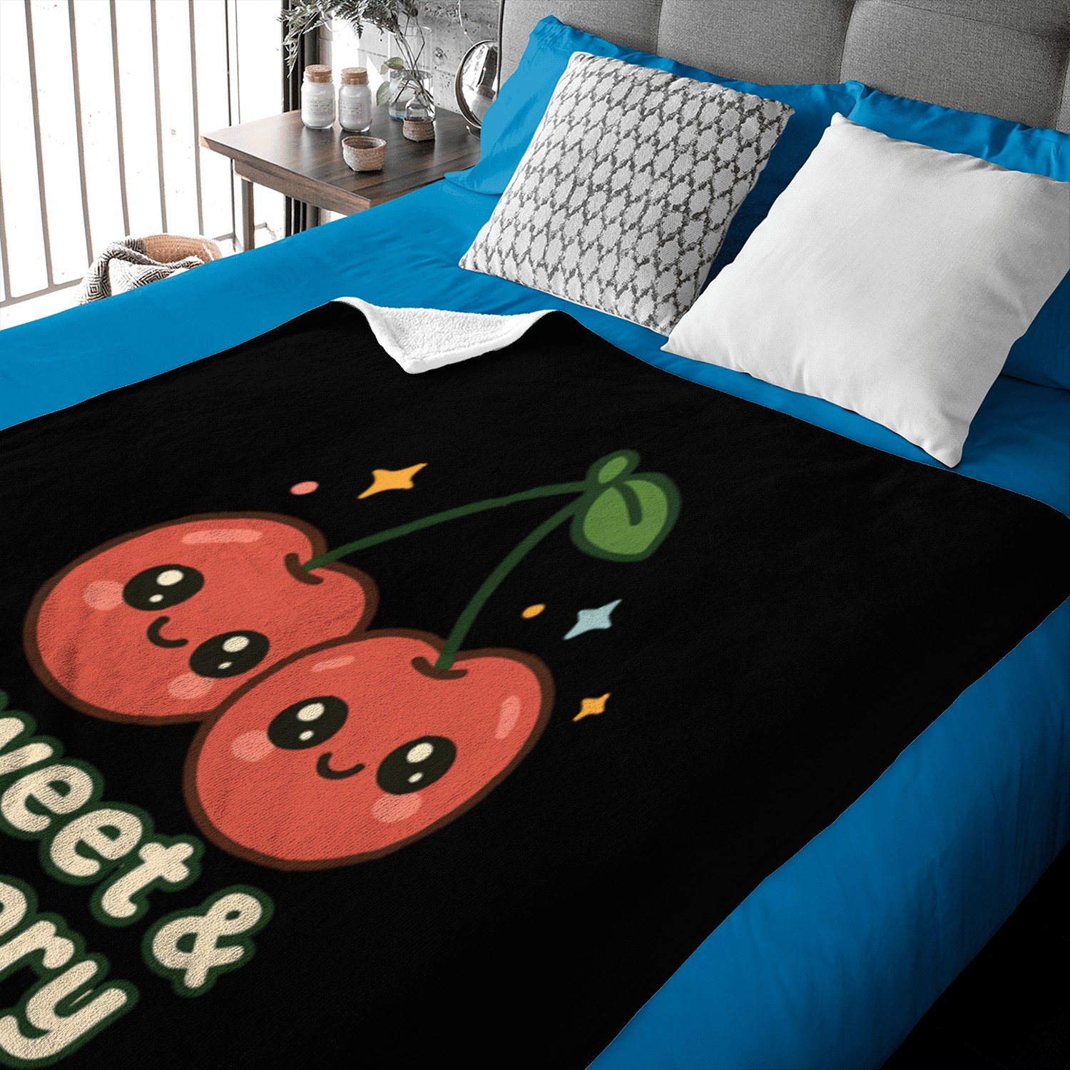 Sweet & Cheery Cute Cherries Baby Blankets