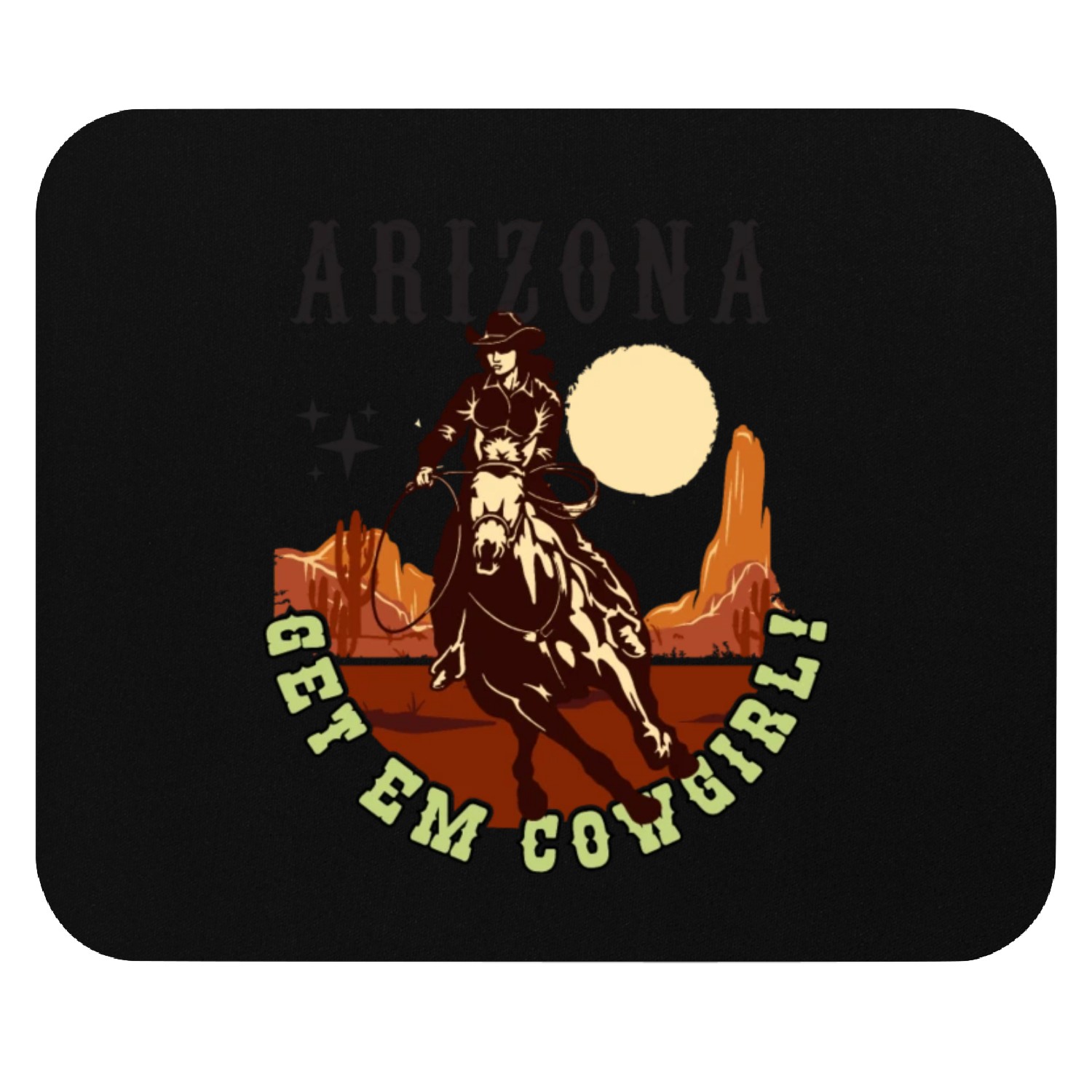 Arizonna Get E'm Cowgirl Mouse Pads