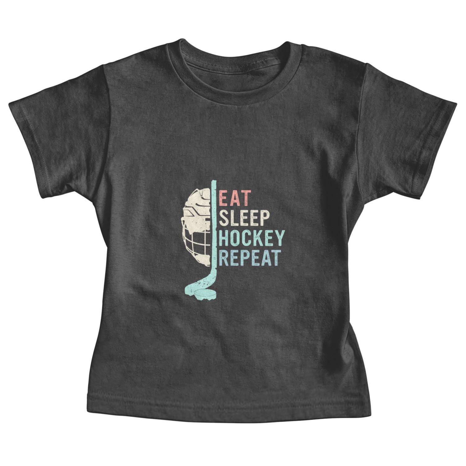 Eat Sleep Hockey Repeat Baby Tees