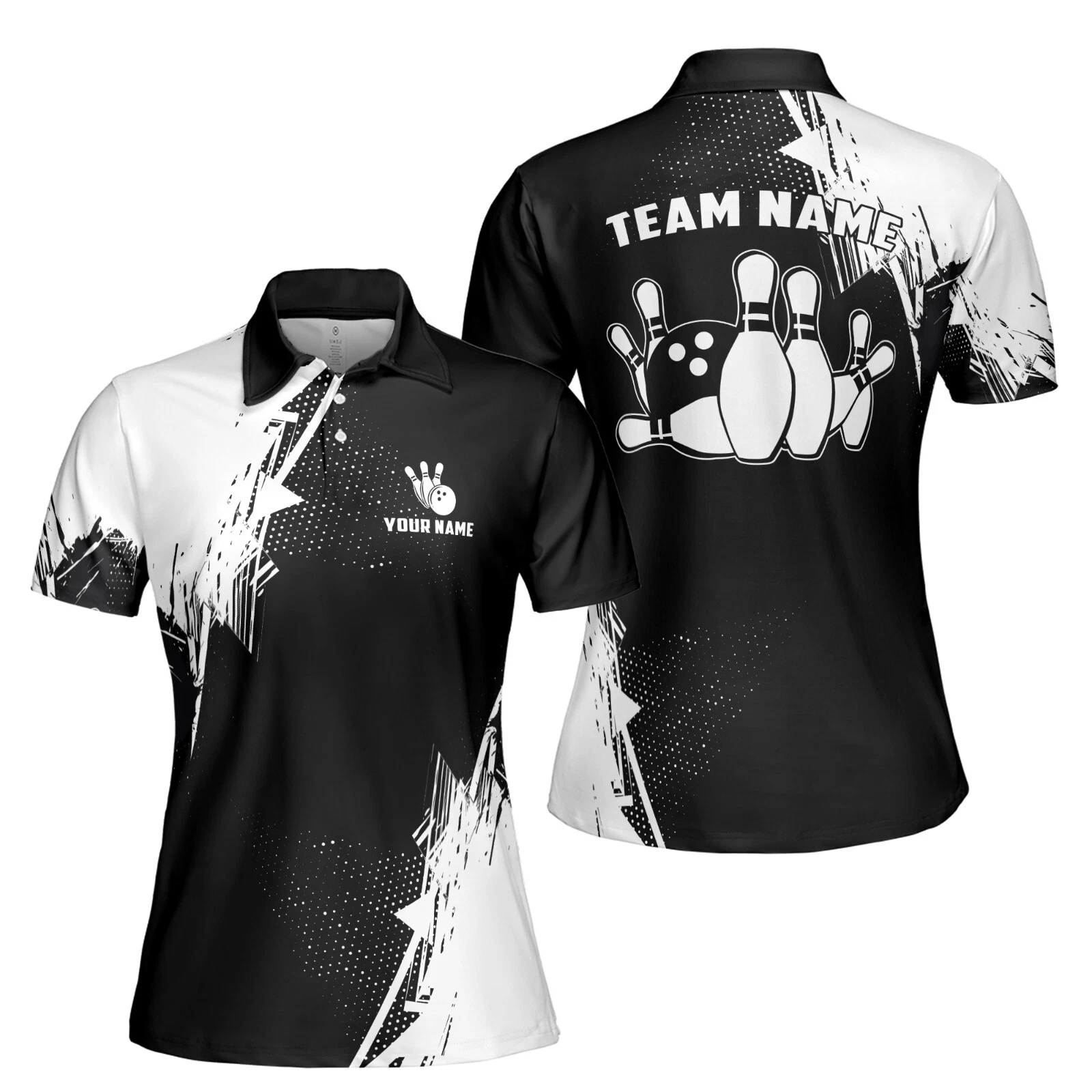 Women's Customized Color Spatter Polo Shirt