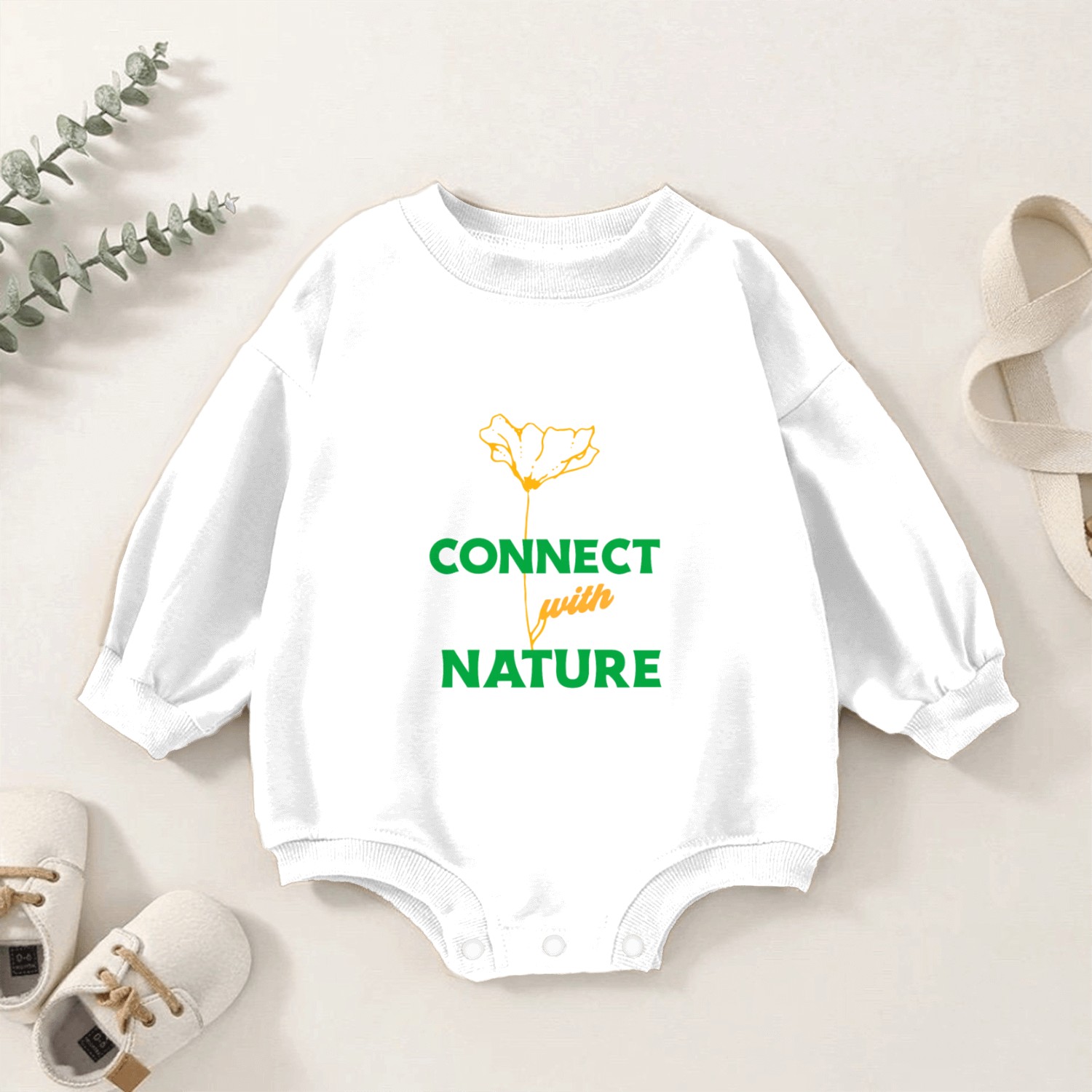 Connect With Nature Baby Romper Sweatshirts