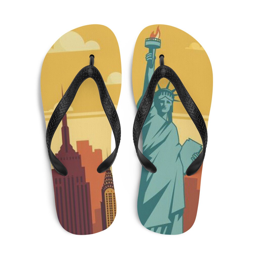 New York- Vintage Travel - Flip-Flops