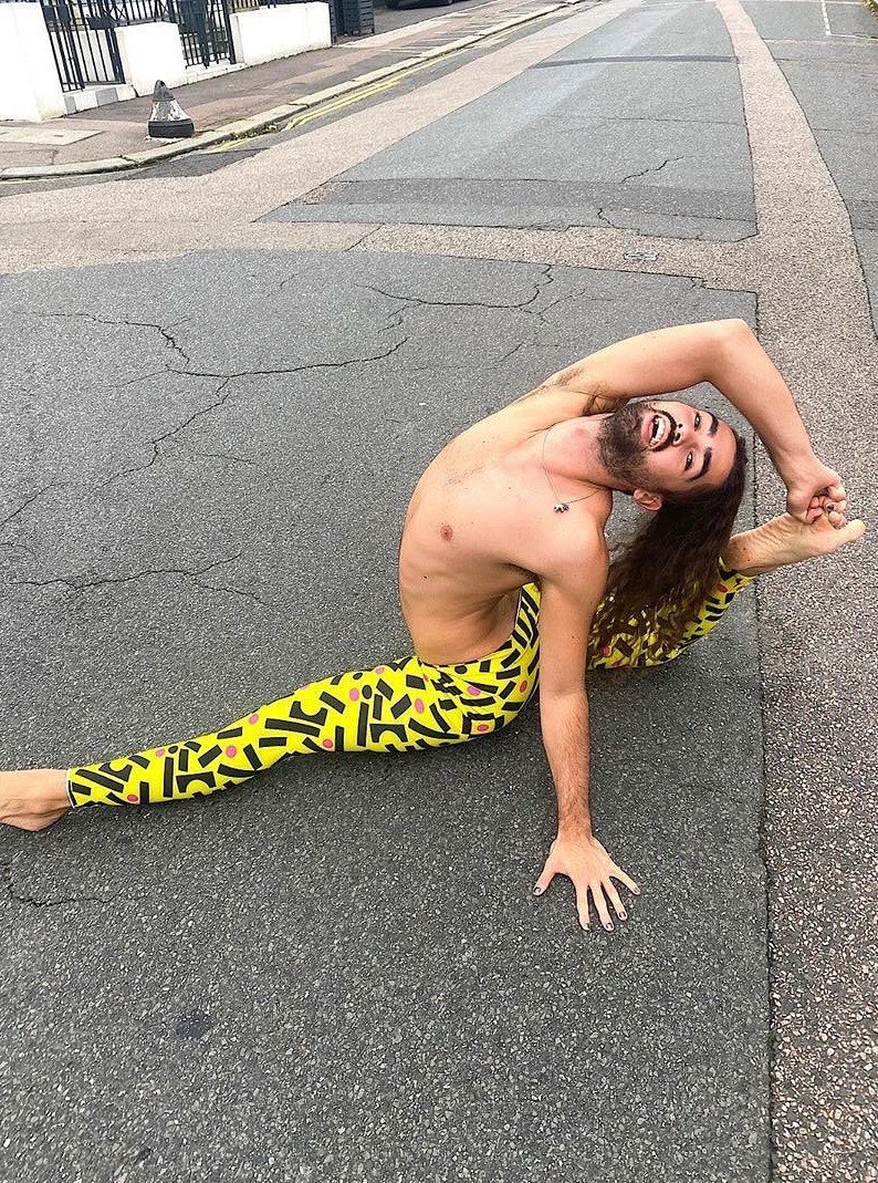 Slash block dot Meggings, Art Leggings, Crazy Leggings , Festival Pants