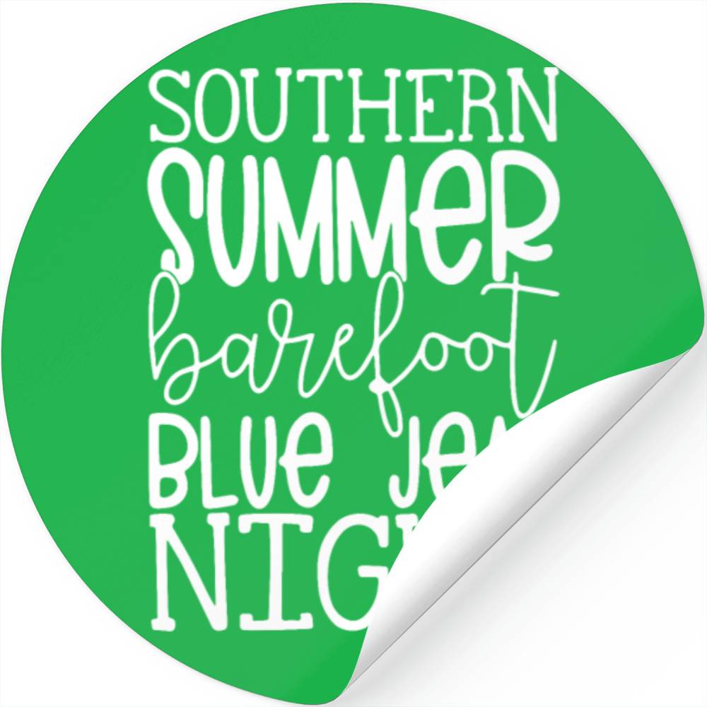 Southern Summer Barefoot Blue Jean Night Stickers