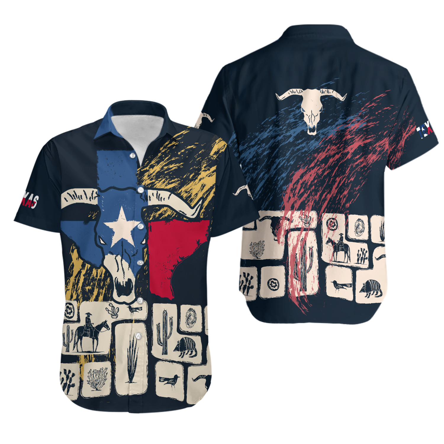 Texas Flag Hawaiian Shirt, Texas Lover Shirt, Texas State Shirt