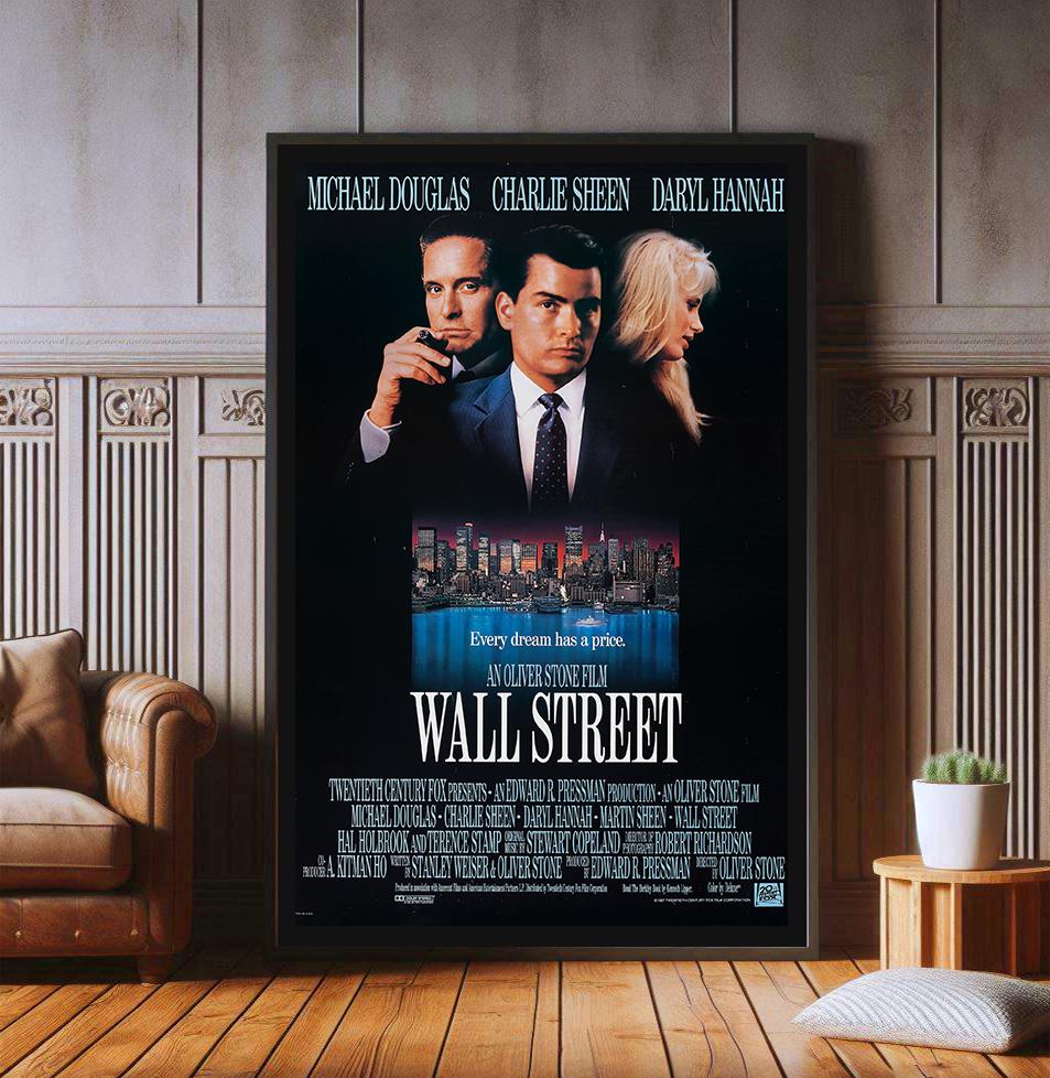 Wall Street Film Poster, High Quality Canvas Print, Popular Poster Prints for Wall Aesthetic Decor