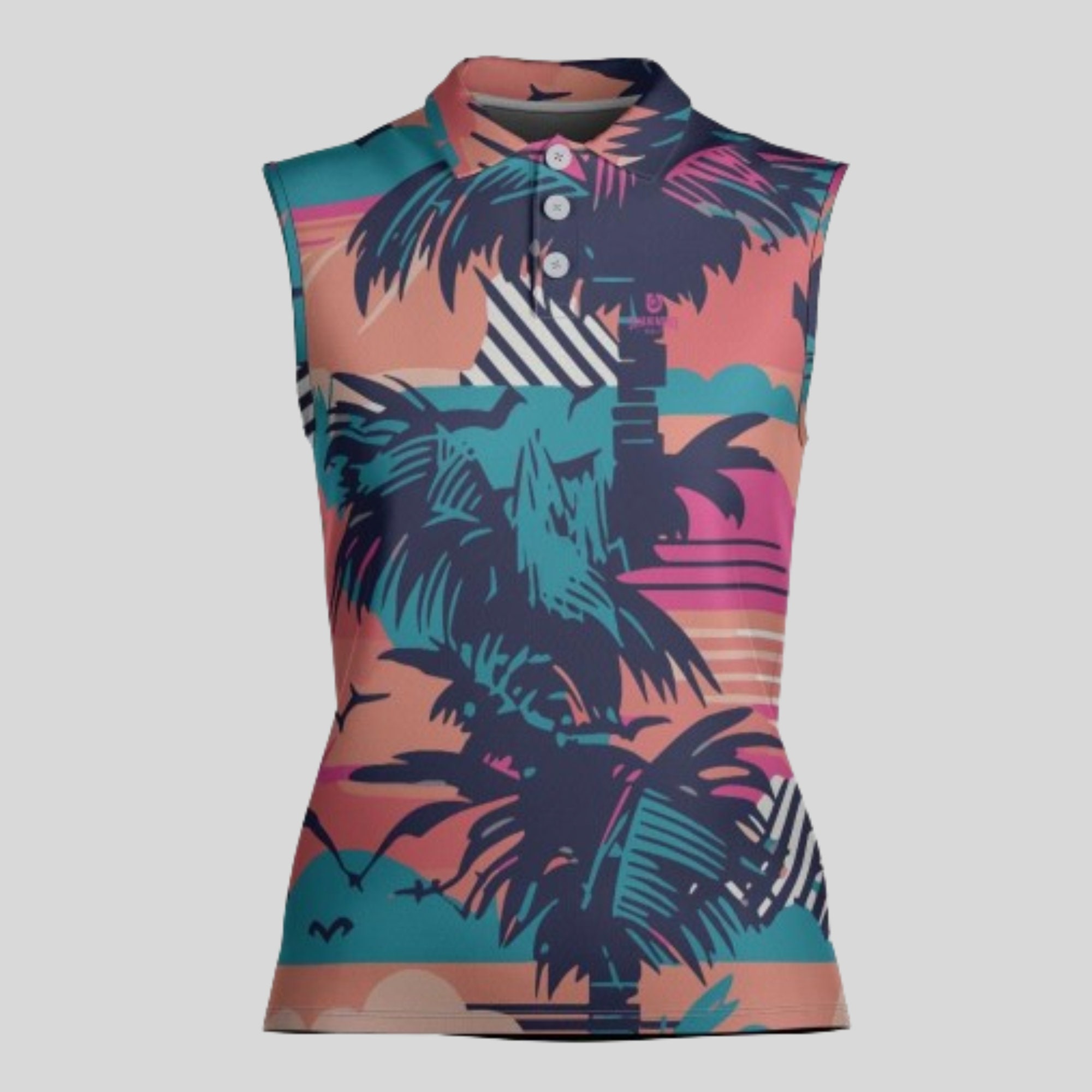 Women's Sleeveless Golf Polo Shirt, Quick-Dry Moisture-Wicking Breathable Athletic Fit for Summer