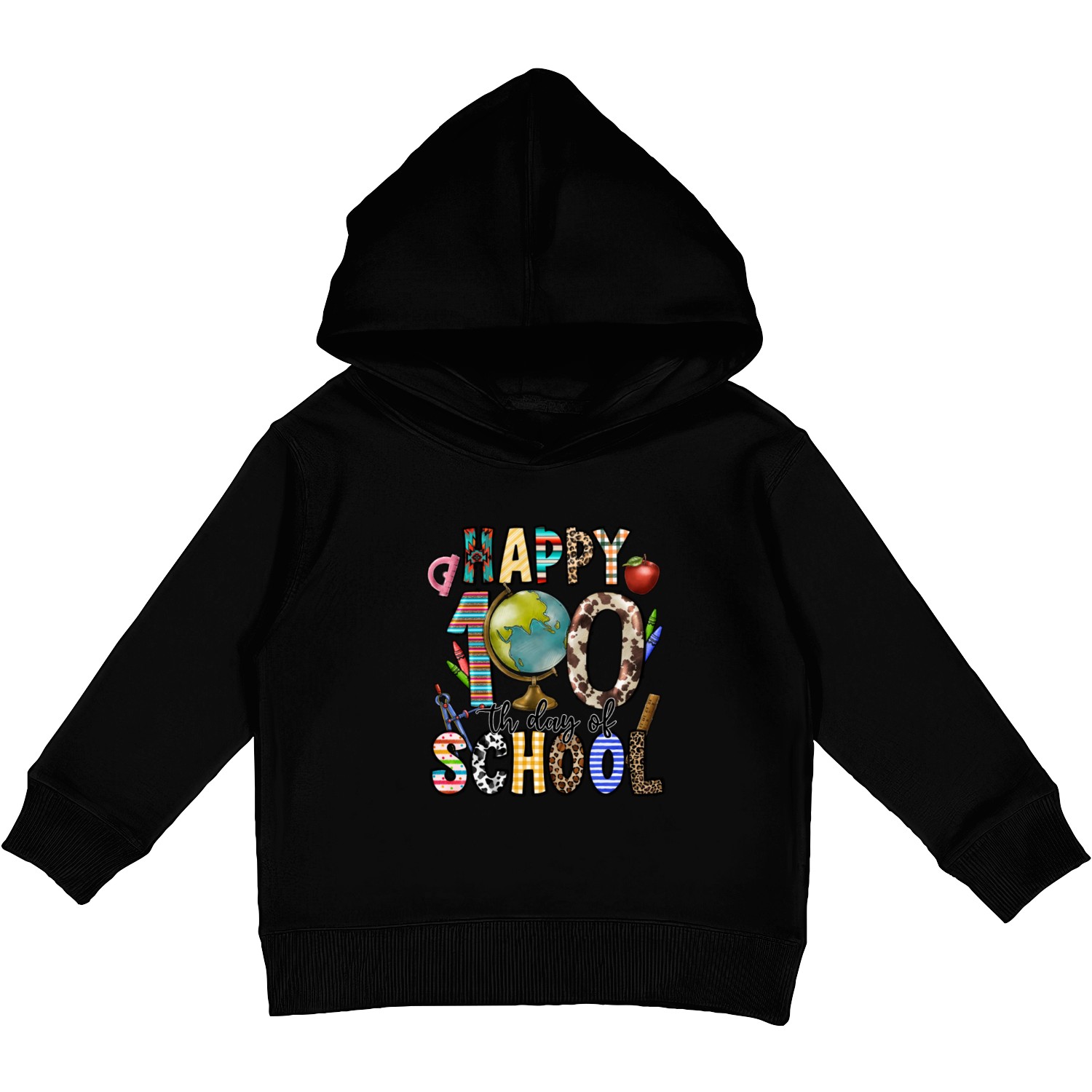 Happy 100 th Day Of School Kids Pullover Hoodies