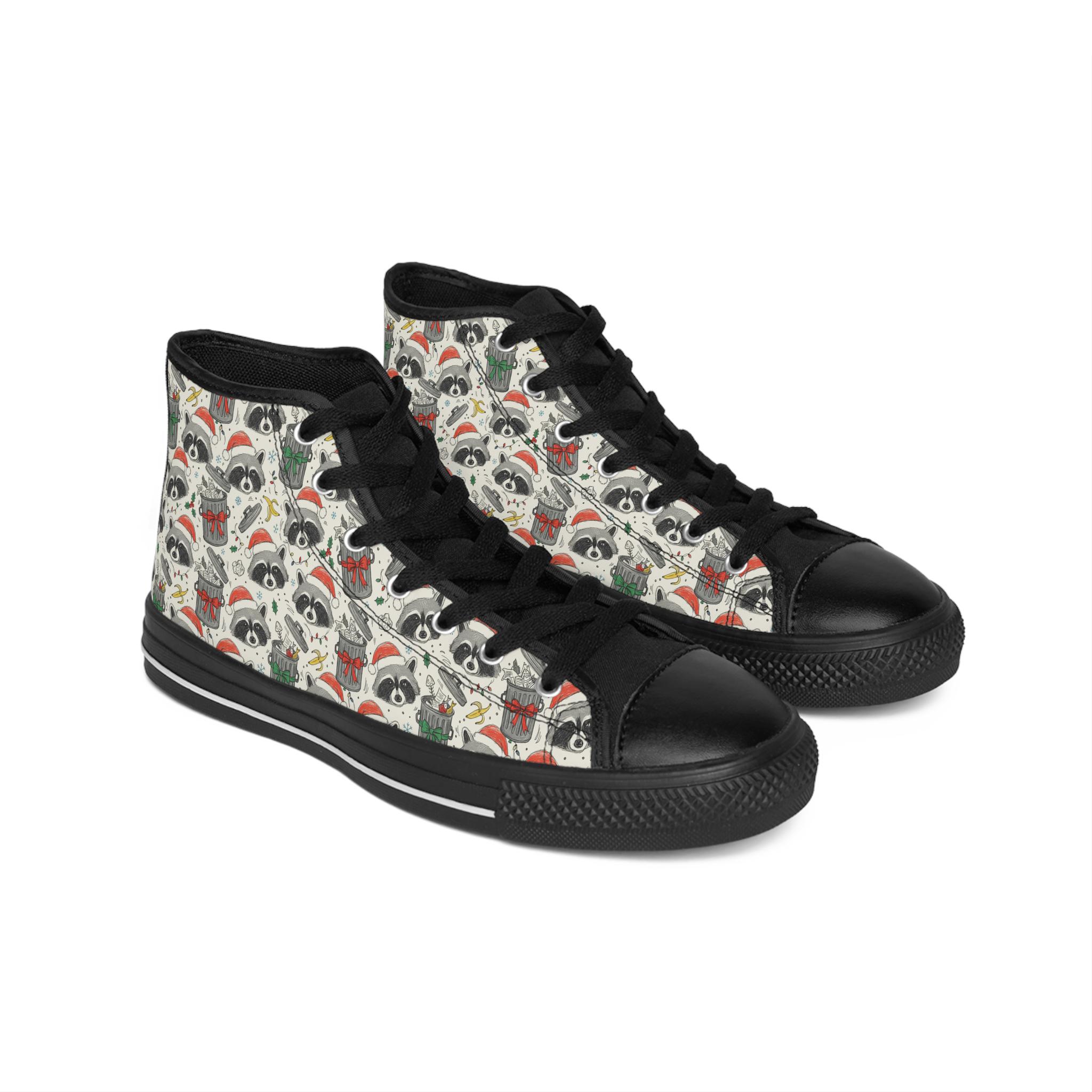 Racoon Christmas Trash Munchkins Women's Classic Sneakers