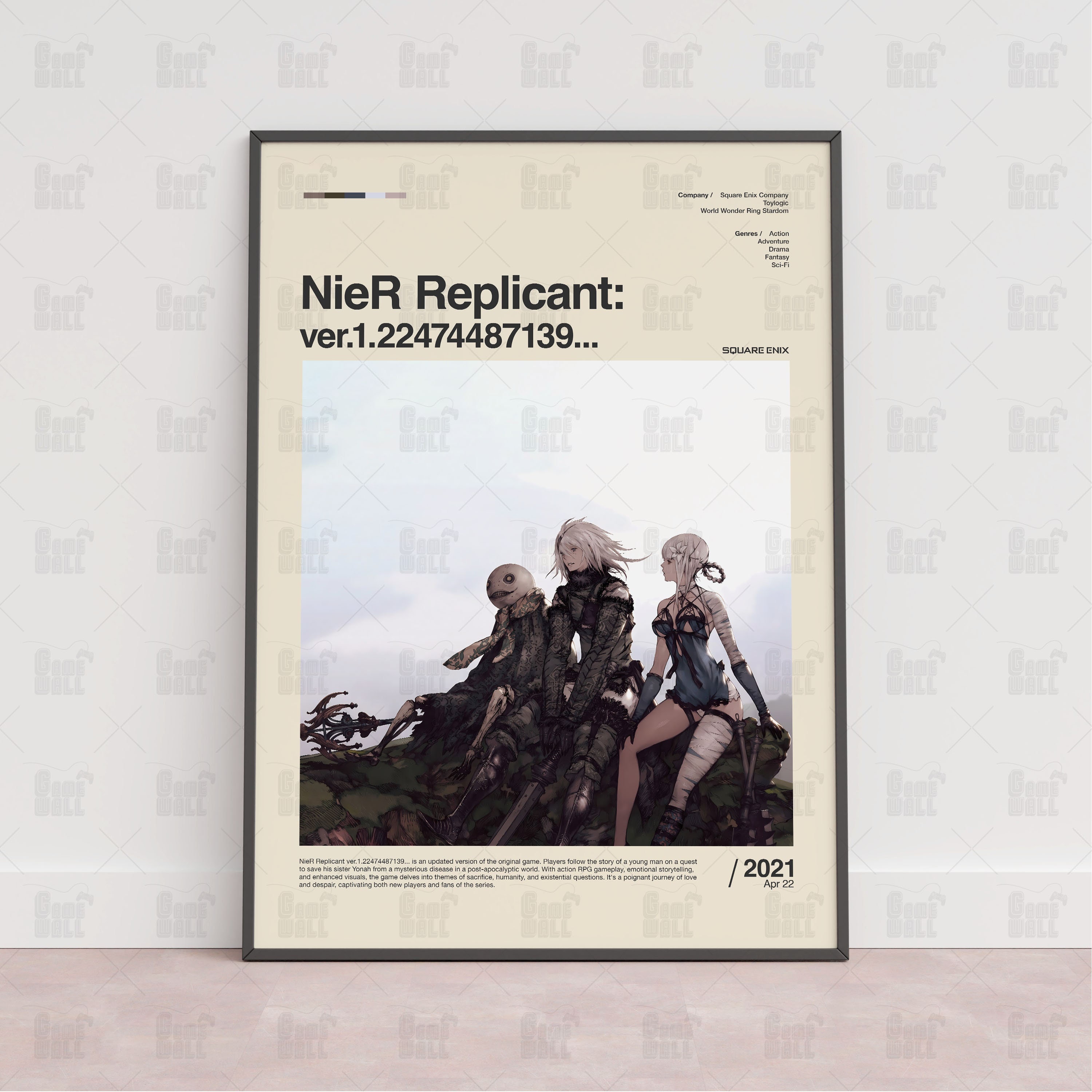 NieR Replicant ver.1.22474487139... Poster, Gaming Room Poster, Gaming Wall Poster, Gaming Print Poster, Game Gift, Video Games Poster,