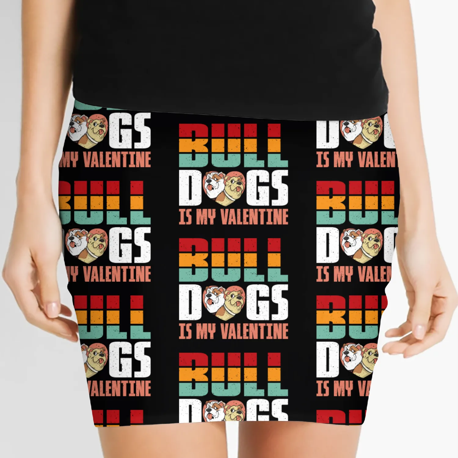 Bulldogs is my Valentine Women's Mini Skirts