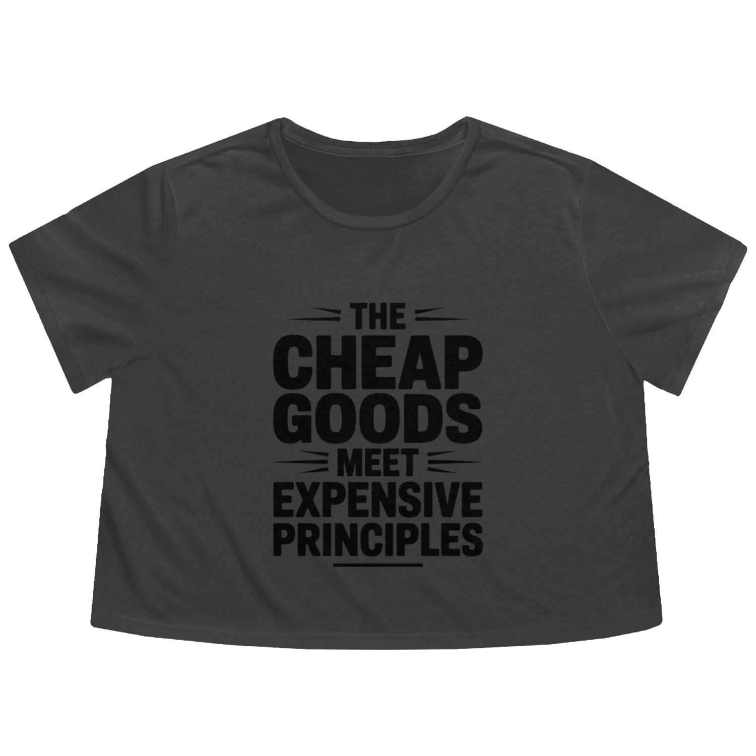 The Cheap Goods Meet Expensive Principles Flowy Cropped Tees