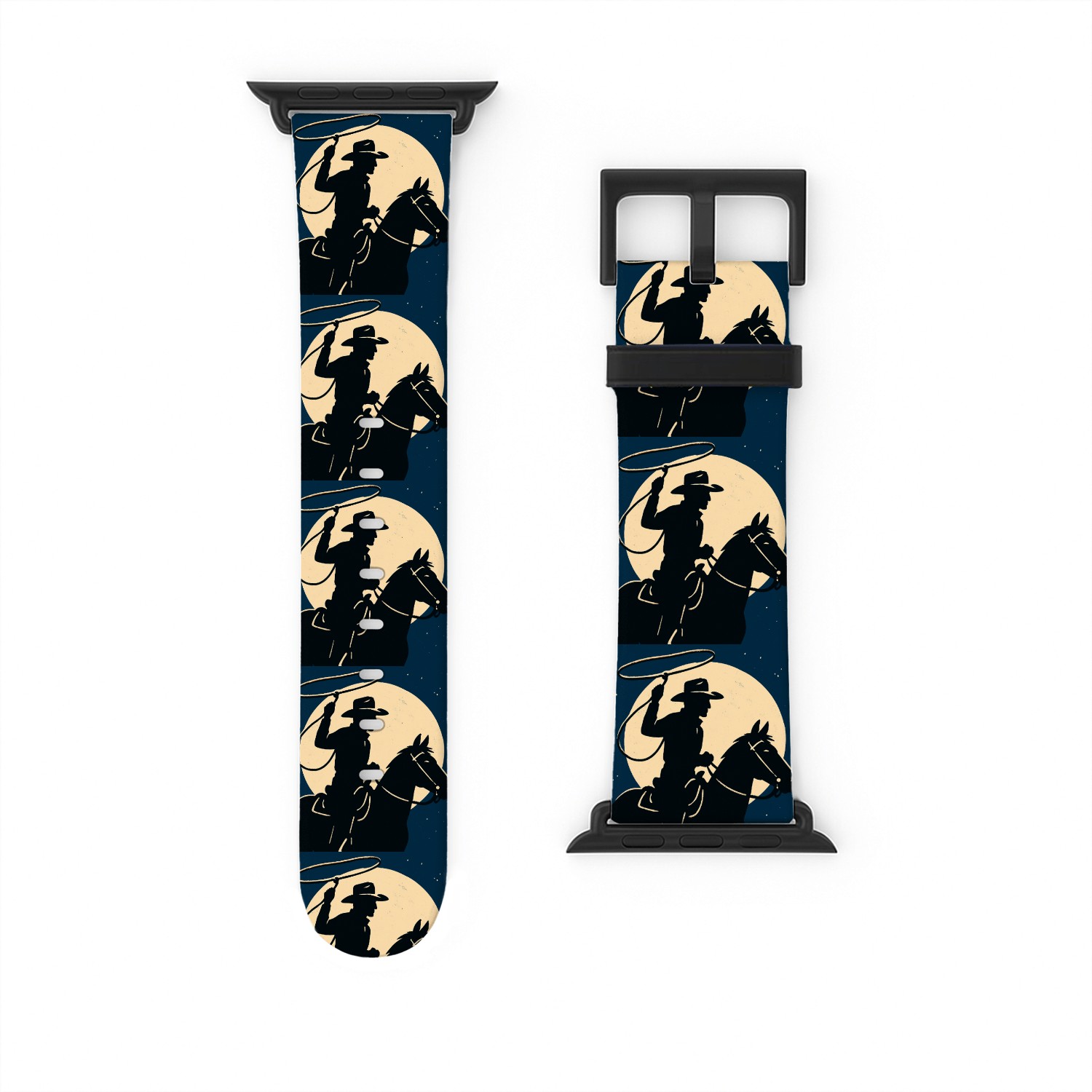 Cowboy's Moonlit Ride Watch Bands For Apple Watch