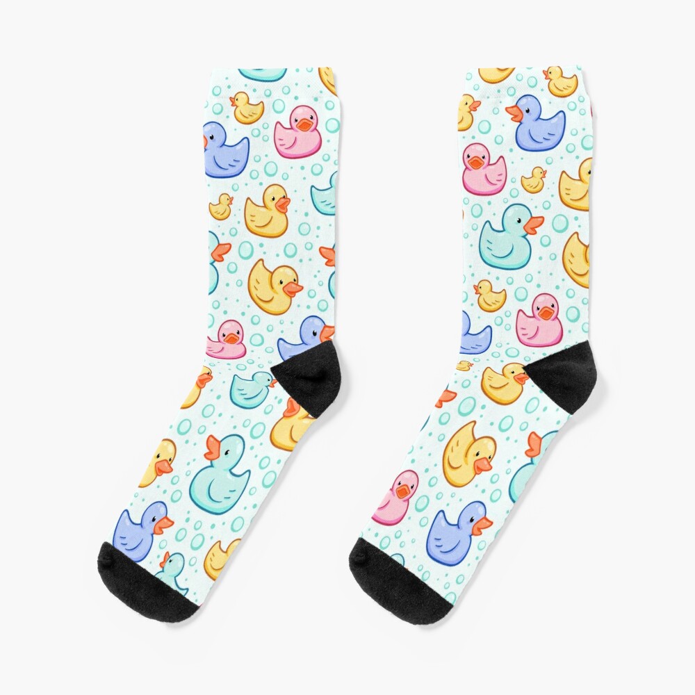 Rubber Duckie Cotton Socks, Cute & Cozy Gift for Unisex, Trending Fashion Gifts