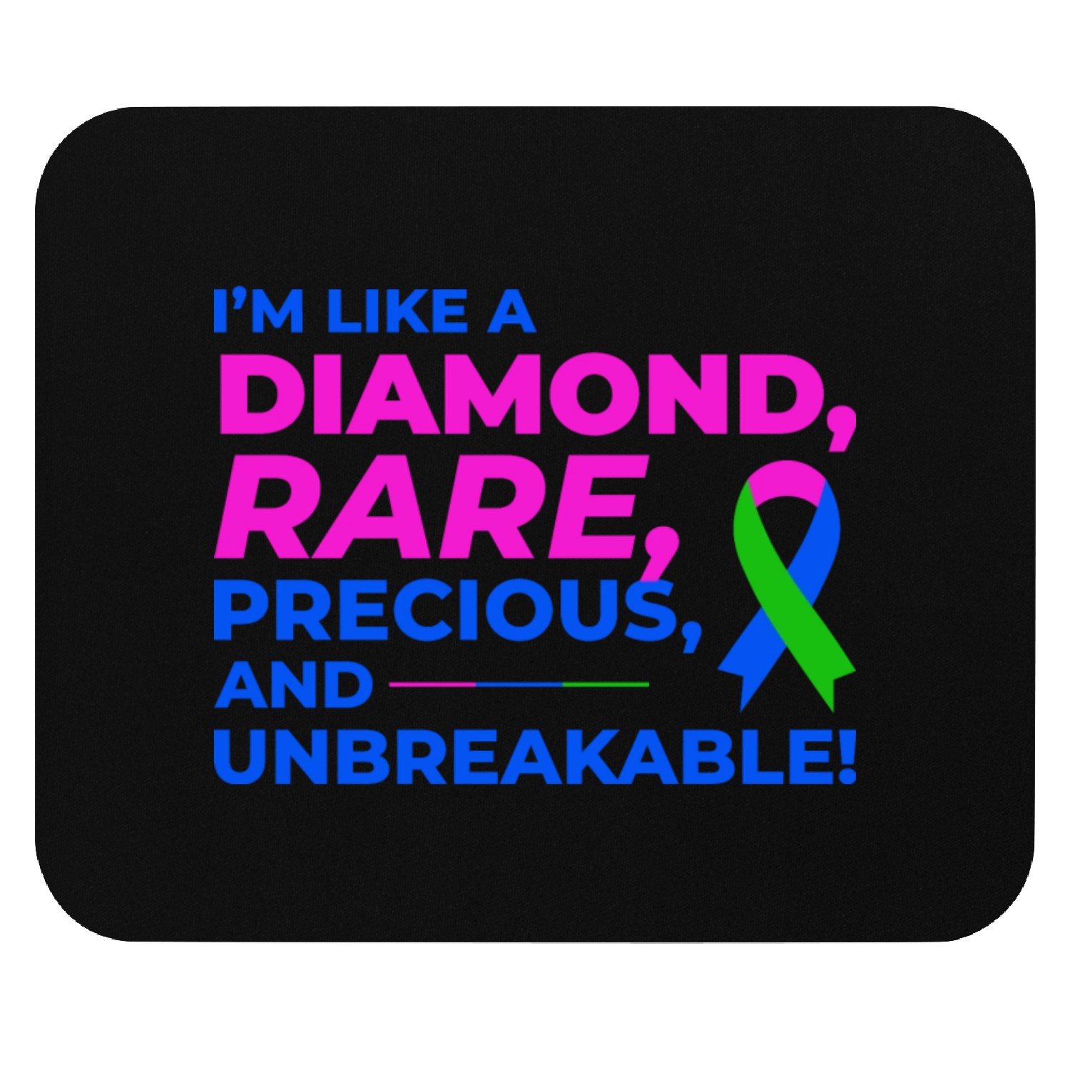 Diamond Like Rare Disease Stand Out for Awareness Mouse Pads