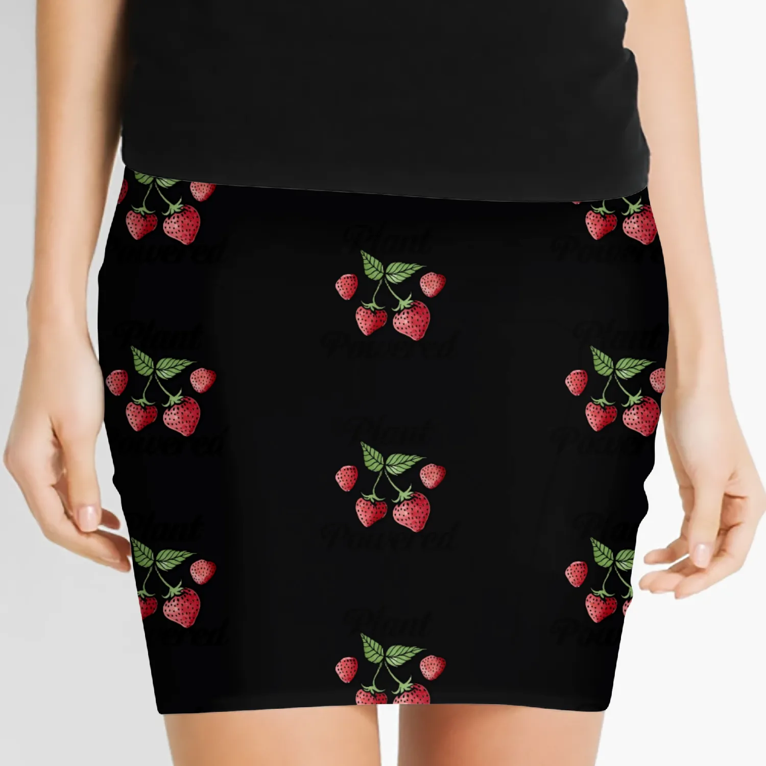 Plant Powered Strawberry Vegetarian Women's Mini Skirts