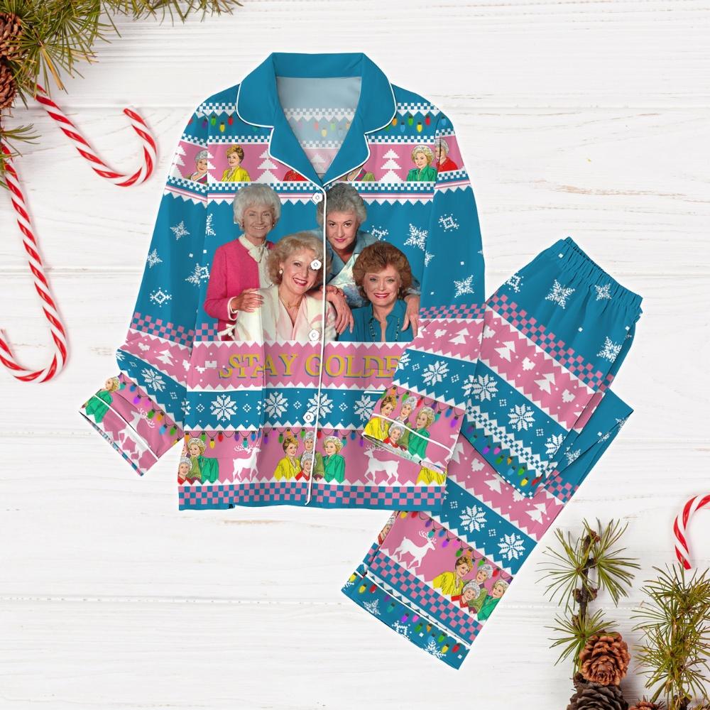 Stay Golden Christmas Pajamas, Stay Golden Holiday Pajamas, Tv Show Xmas Pajamas, The Stay Golden Movie Shirt, Xmas Party Gift