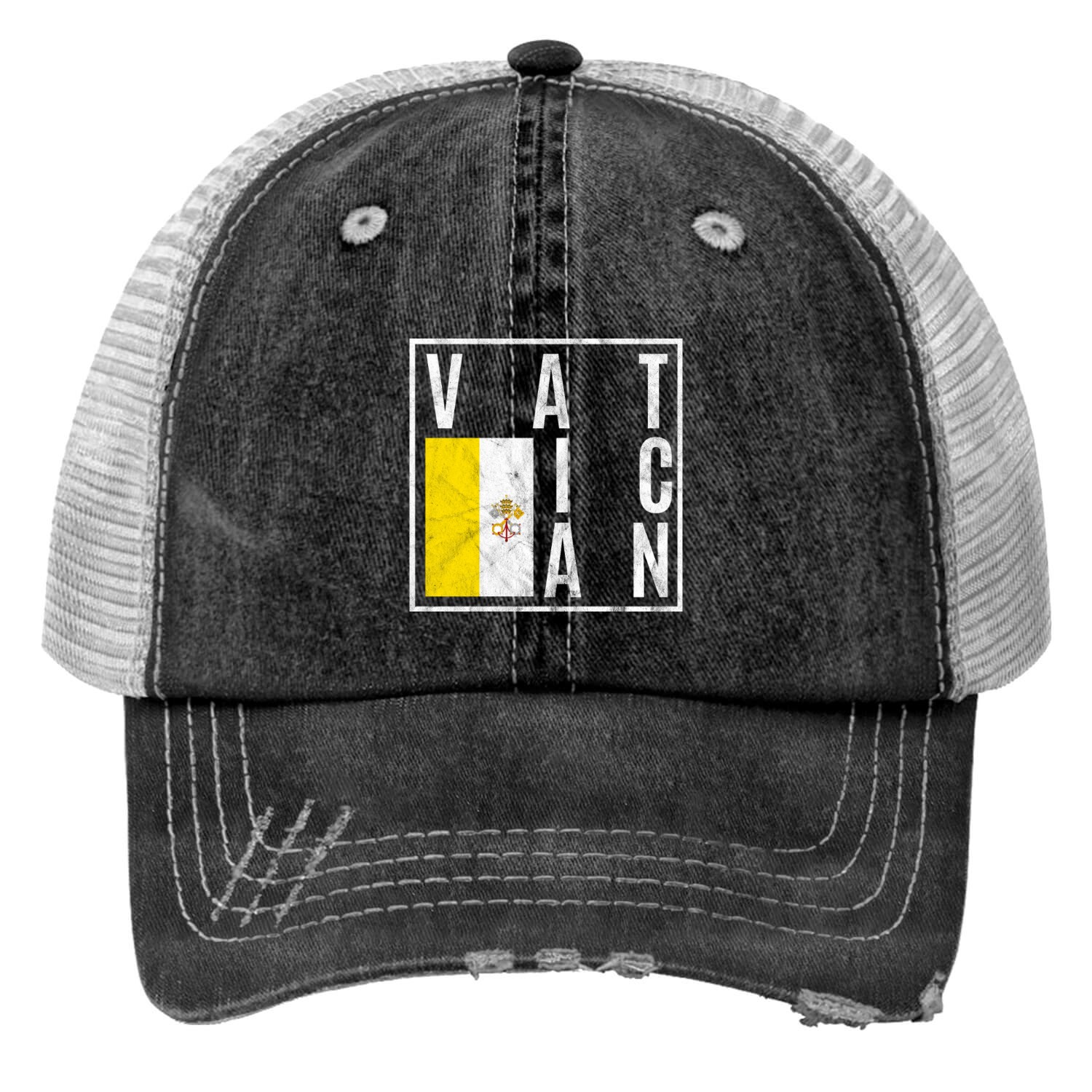 Vatican Print Trucker Hats