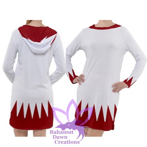 White Mage Hoodie Long Sleeve Dress Final Fantasy
