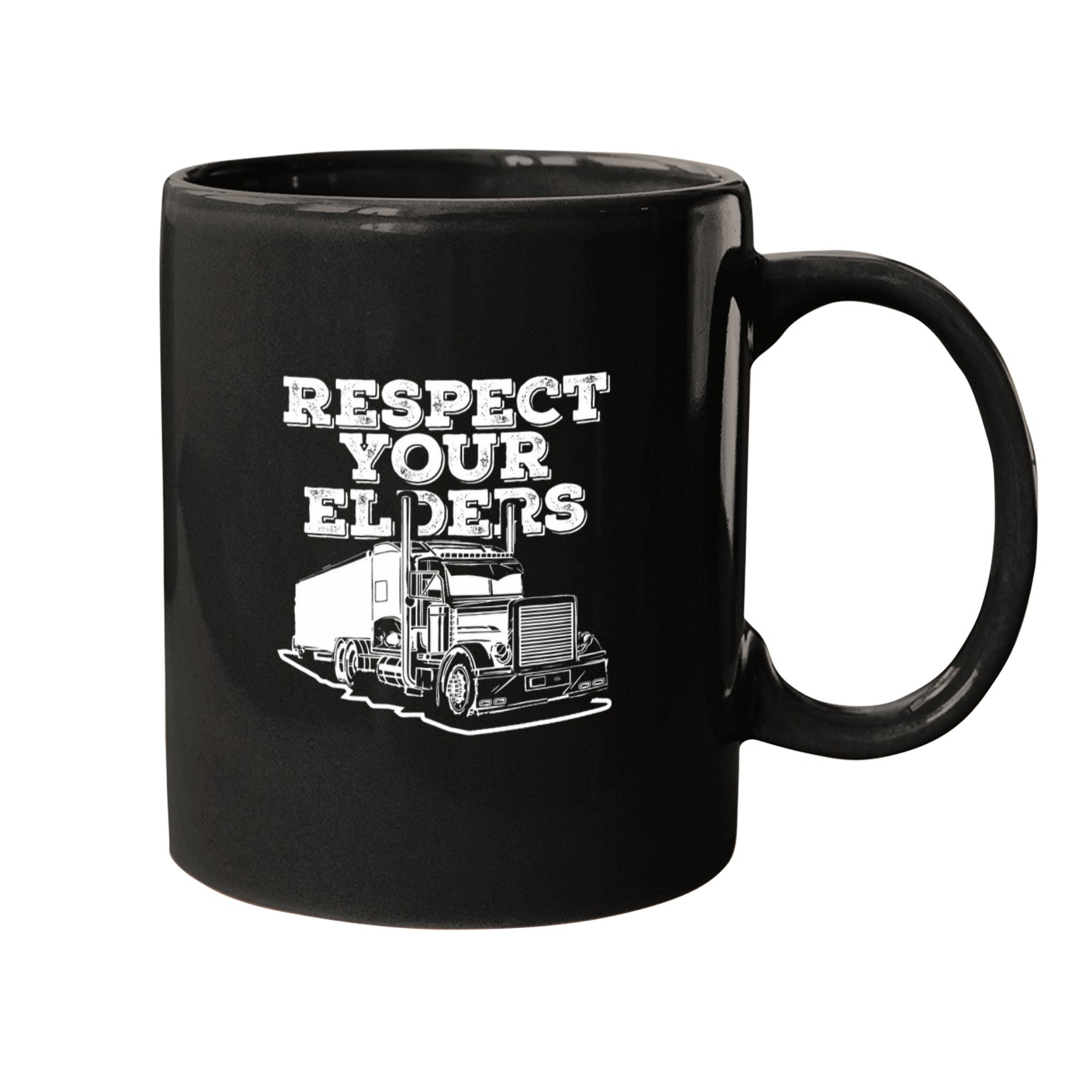 Truck Fun Big Trucking Trucker Respect Your Elders Mugs