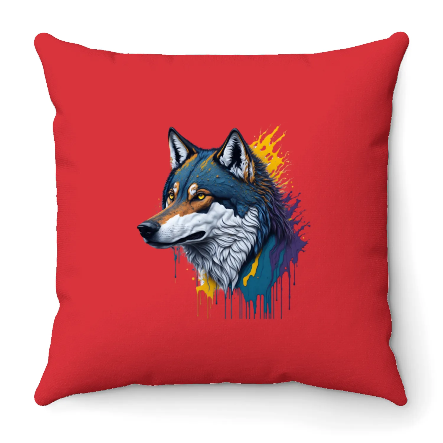 wolf3 Throw Pillows