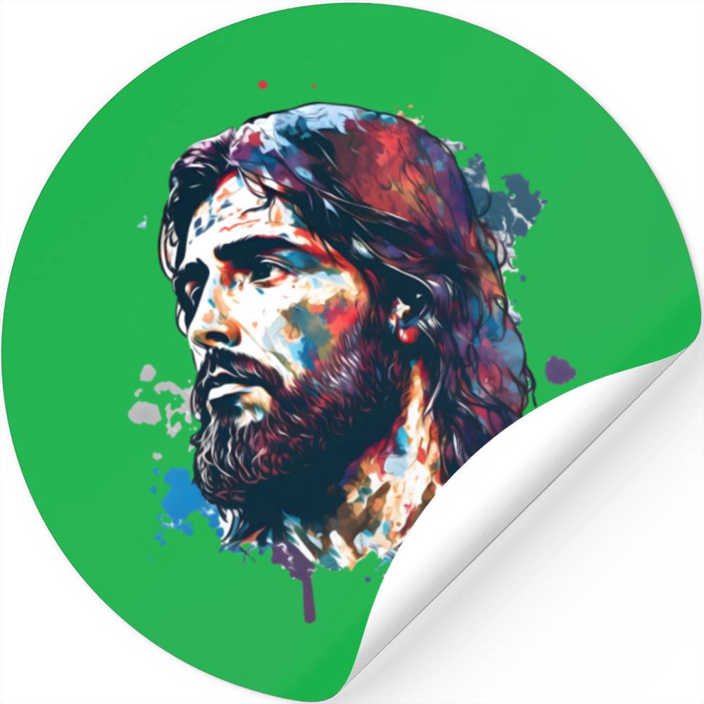 Jesus Painting Stickers