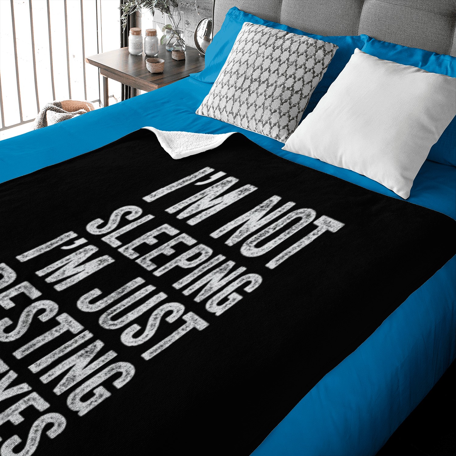 I'm Not Sleeping I'm Just Resting My Eyes Baby Blankets