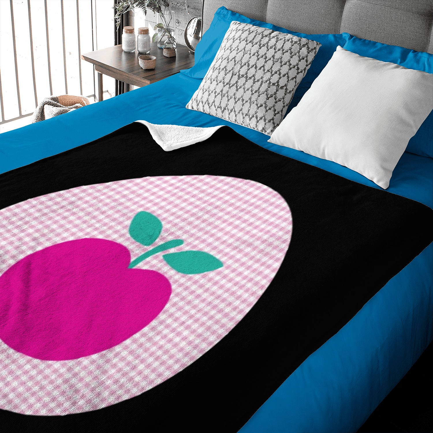 pink apple Baby Blankets
