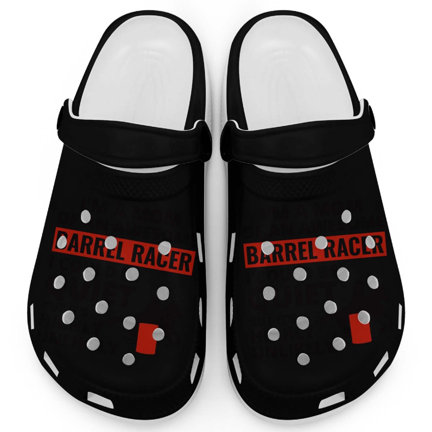 Barrel Racer Racing Horse Riding Mom Mothers day Clogs