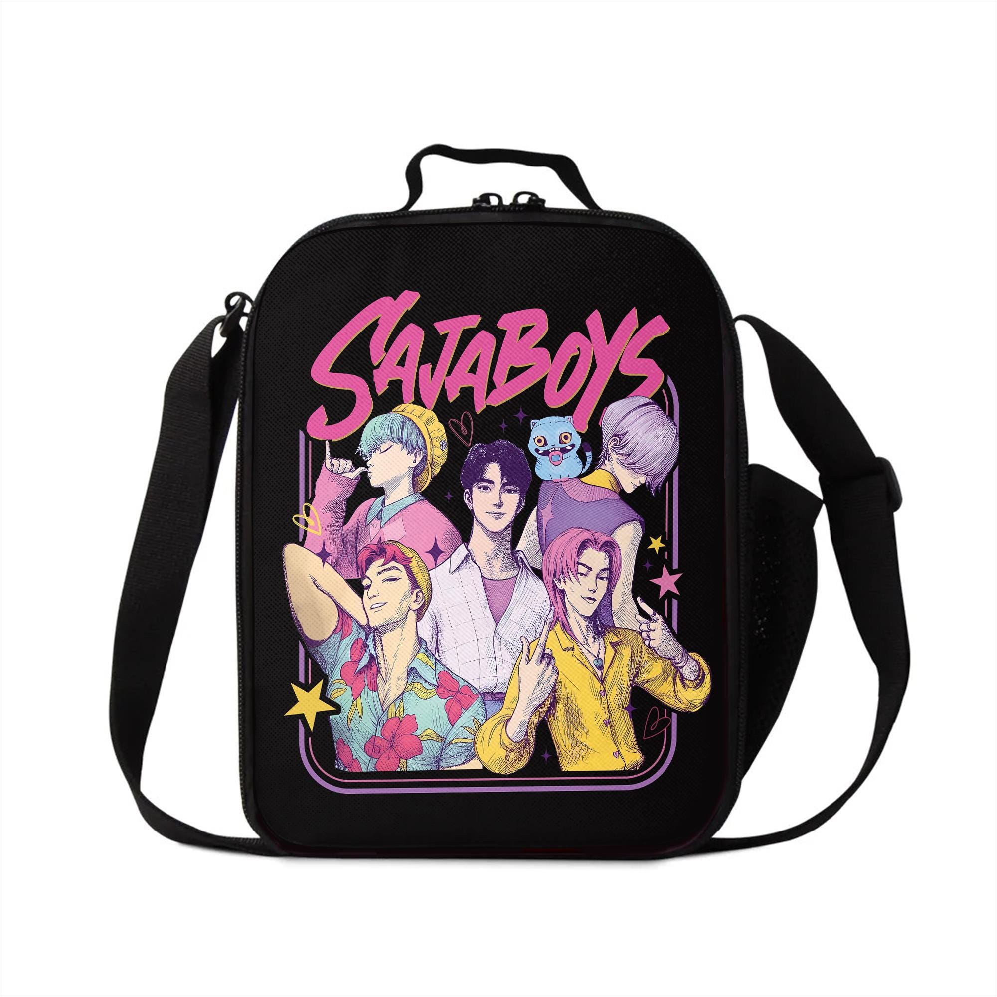 Saja Boys Boy Band Lunch Bag, Kpop Demon Hunters Movie Lunch Bag, Demon Hunter Merch, Kpop Idol Group Lunch Bag