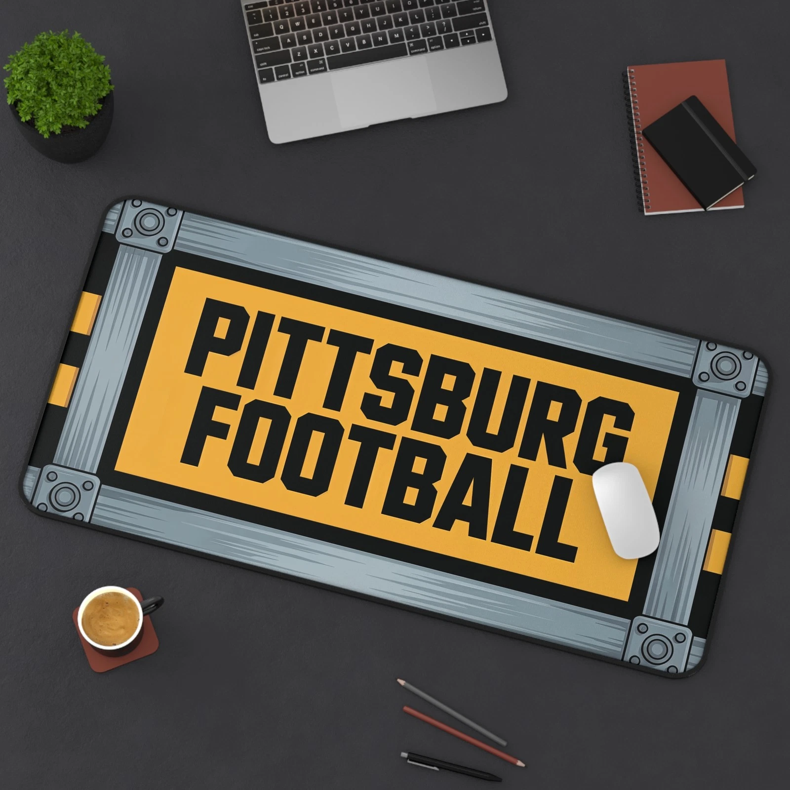 Pittsburg Football High Definition Print Non Slip Desk Mat Office Home
