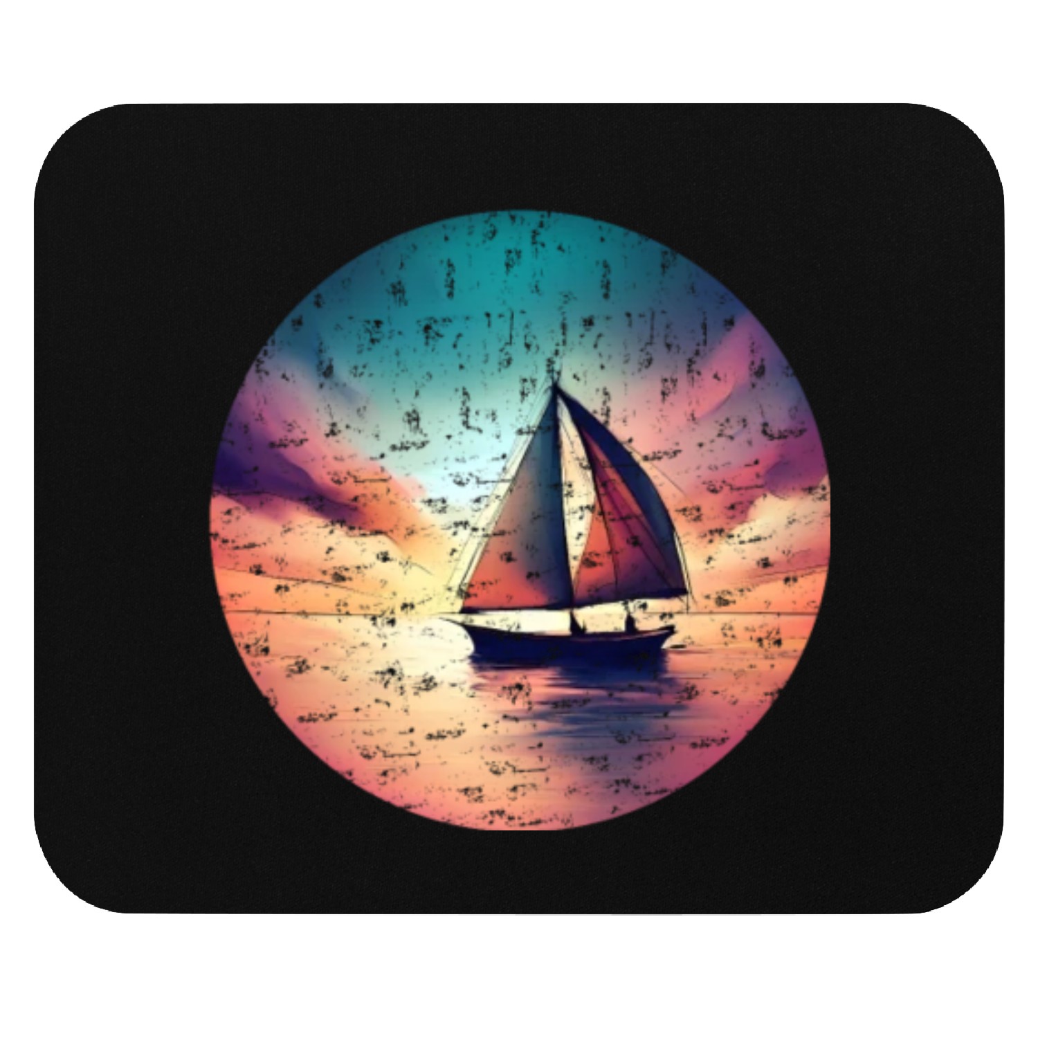Sailing Sailboat Dinghy Sunset Design Mouse Pads