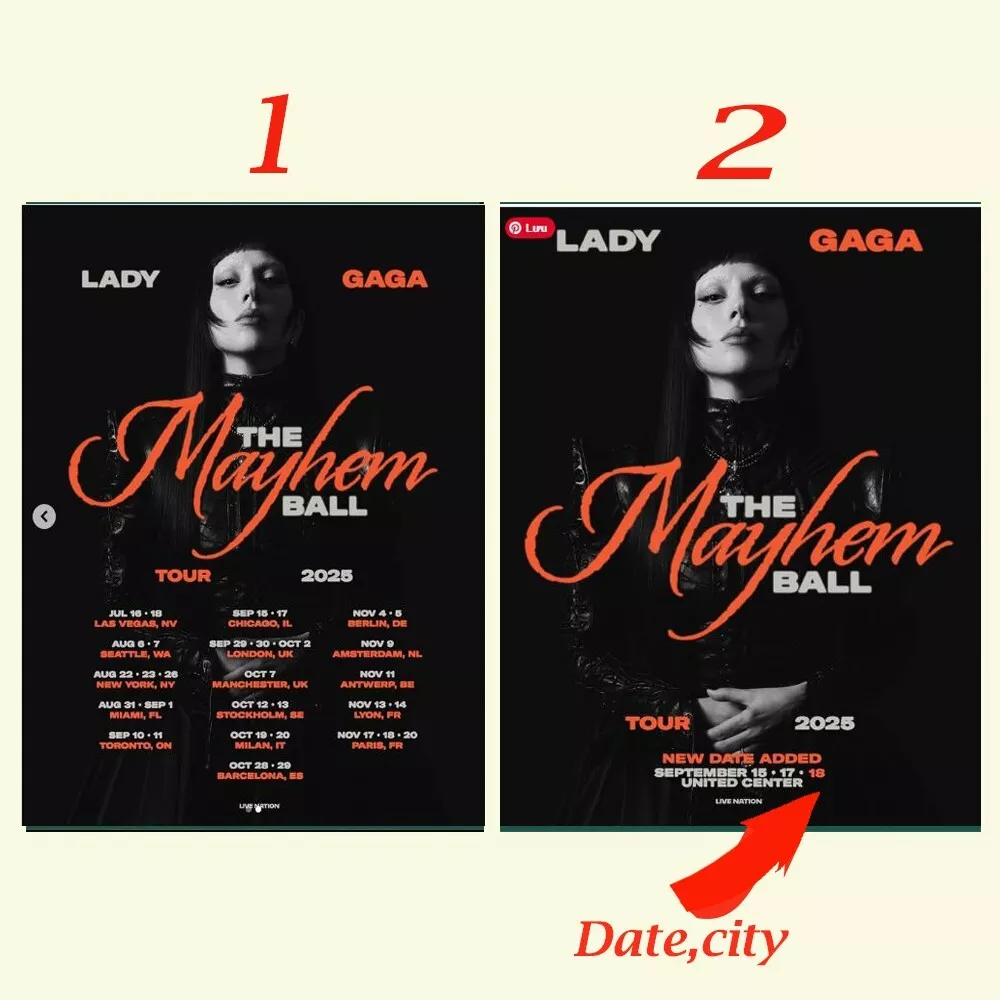 New Ld ga The Mayhem Ball Tour 2025 Poster