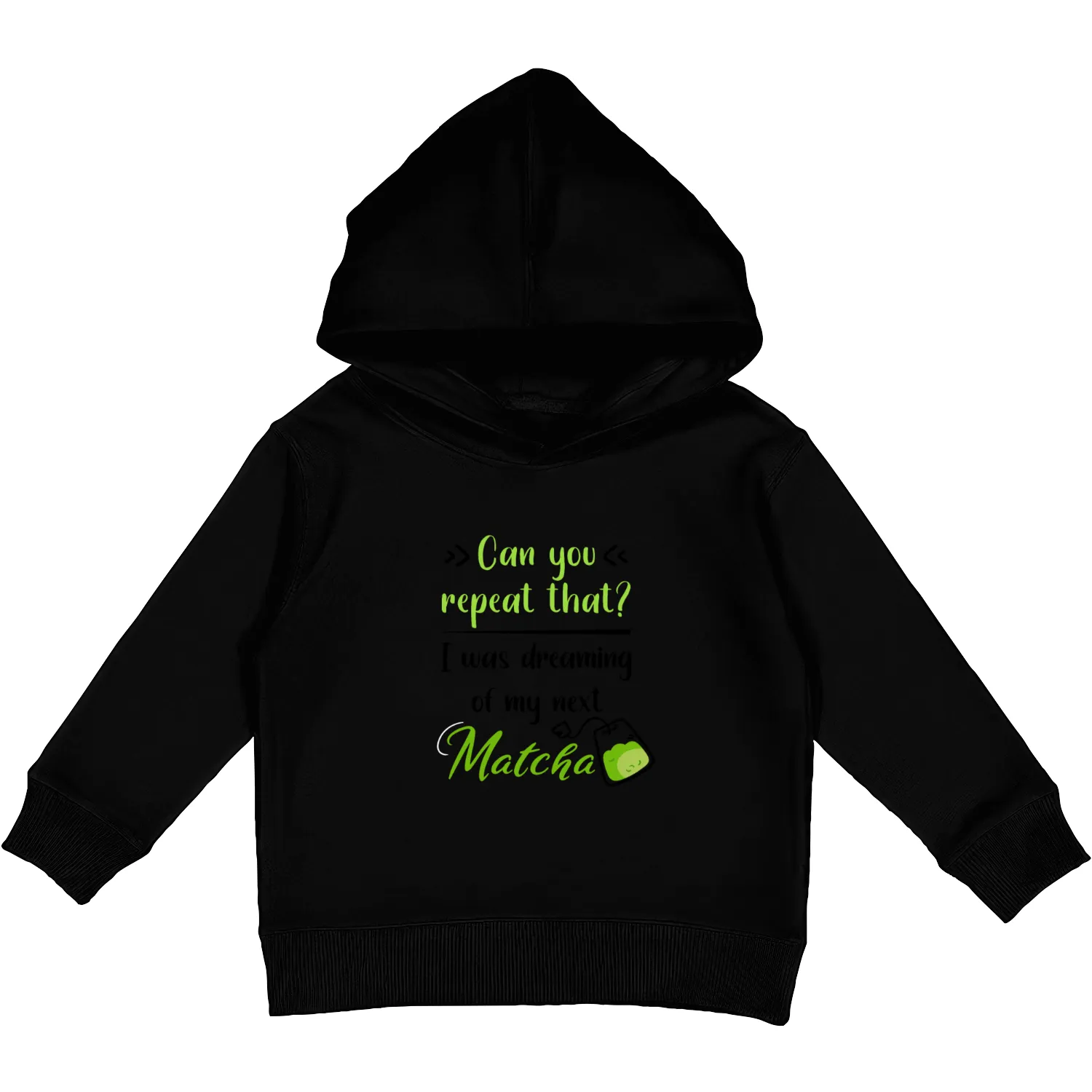 Green Tea Lover Japanese Matcha Latte Drink Matcha Kids Pullover Hoodies