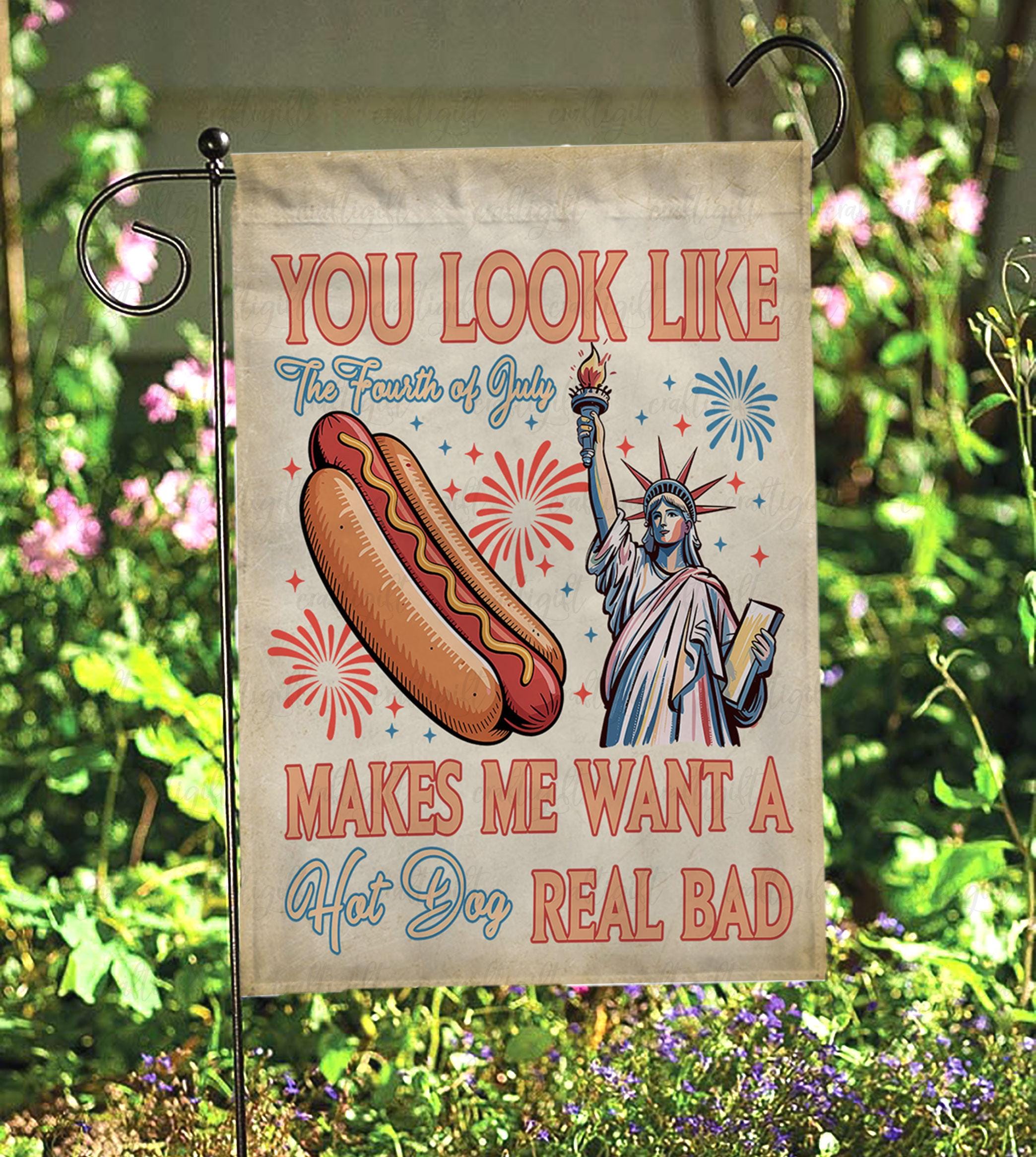 Liberty 4Th Of July Hotdog Flag, Always Land Of The Free Patriot Flag, Coquette American Garden Flag, We People Like To Party Flag