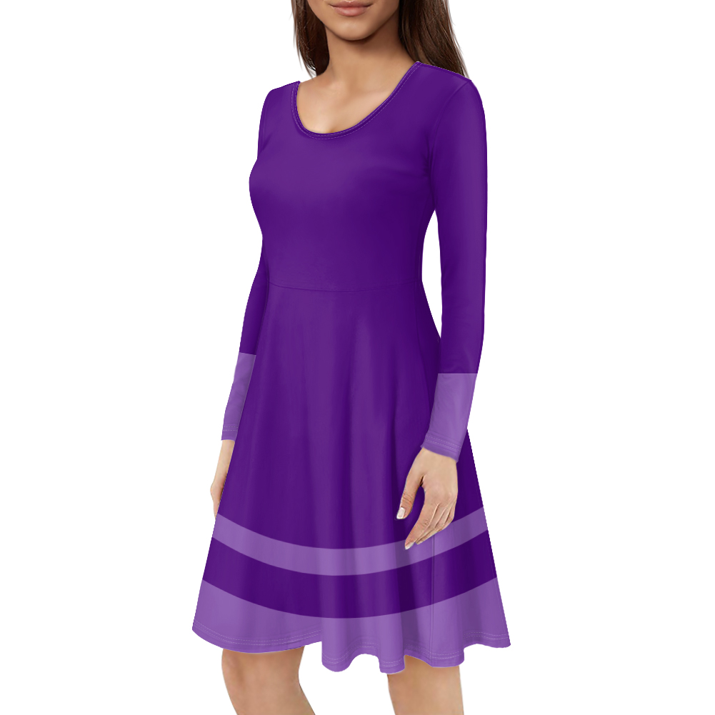 Midi Dress with Long Sleeves inspired by Daphne Blake / Costume / Scooby-Doo / The Mystery Machine / Cartoons / Halloween