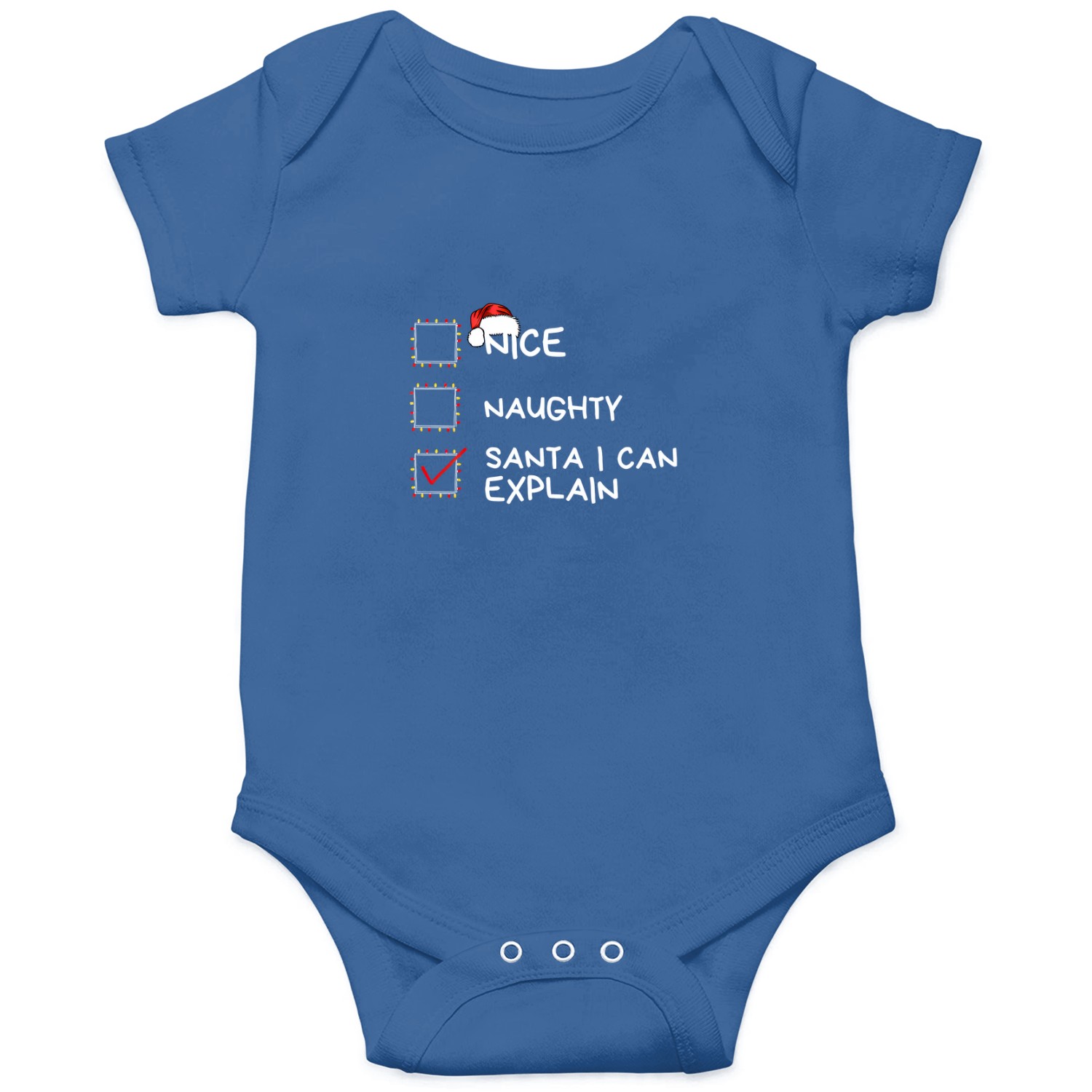 Nice Naughty Santa I Can Explain Christmas List Onesies